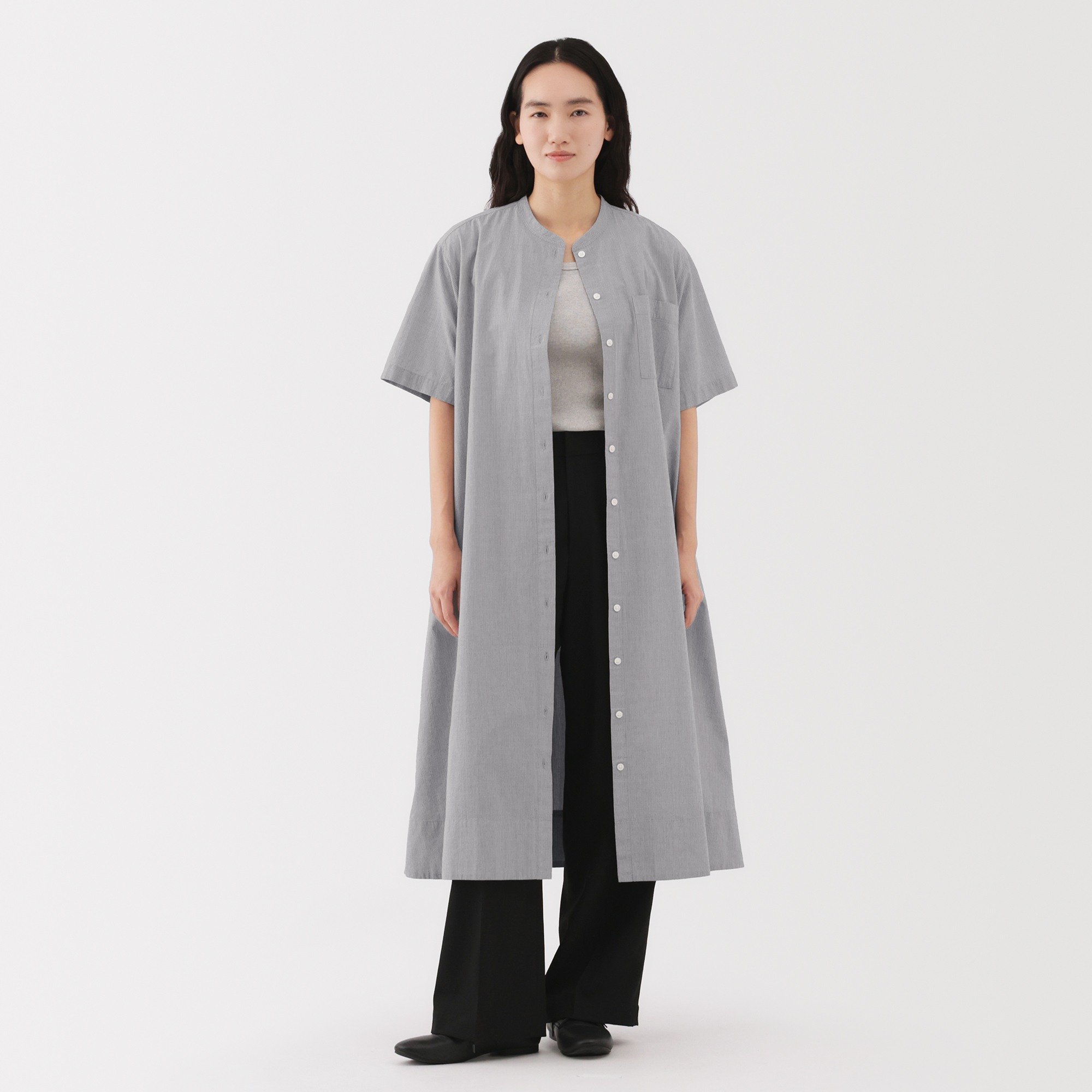 COOL TOUCH S/SLV SHIRT DRES, LIGHT OR, S