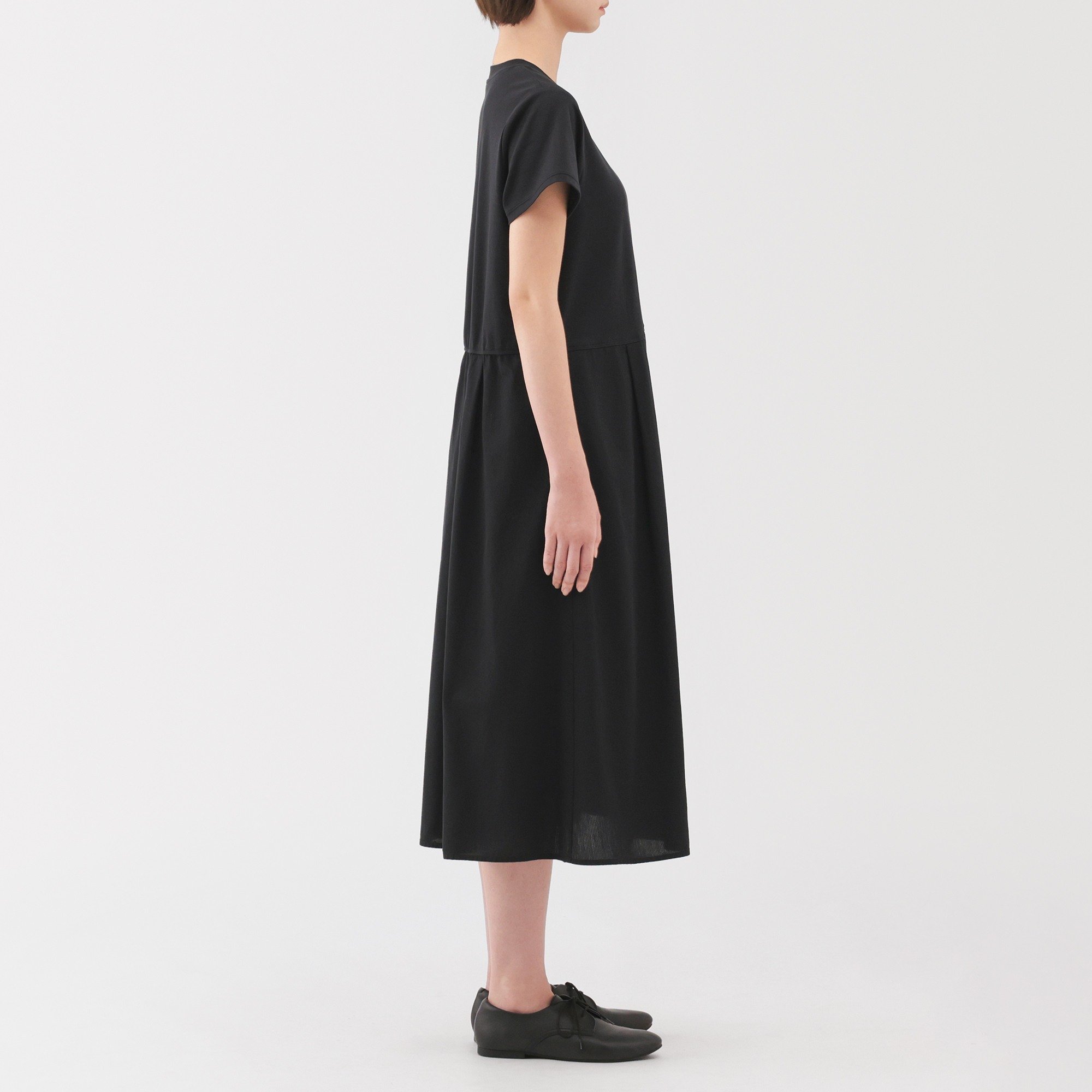 W'S COOL TOUCH S/SLV DRESS, BLACK, S