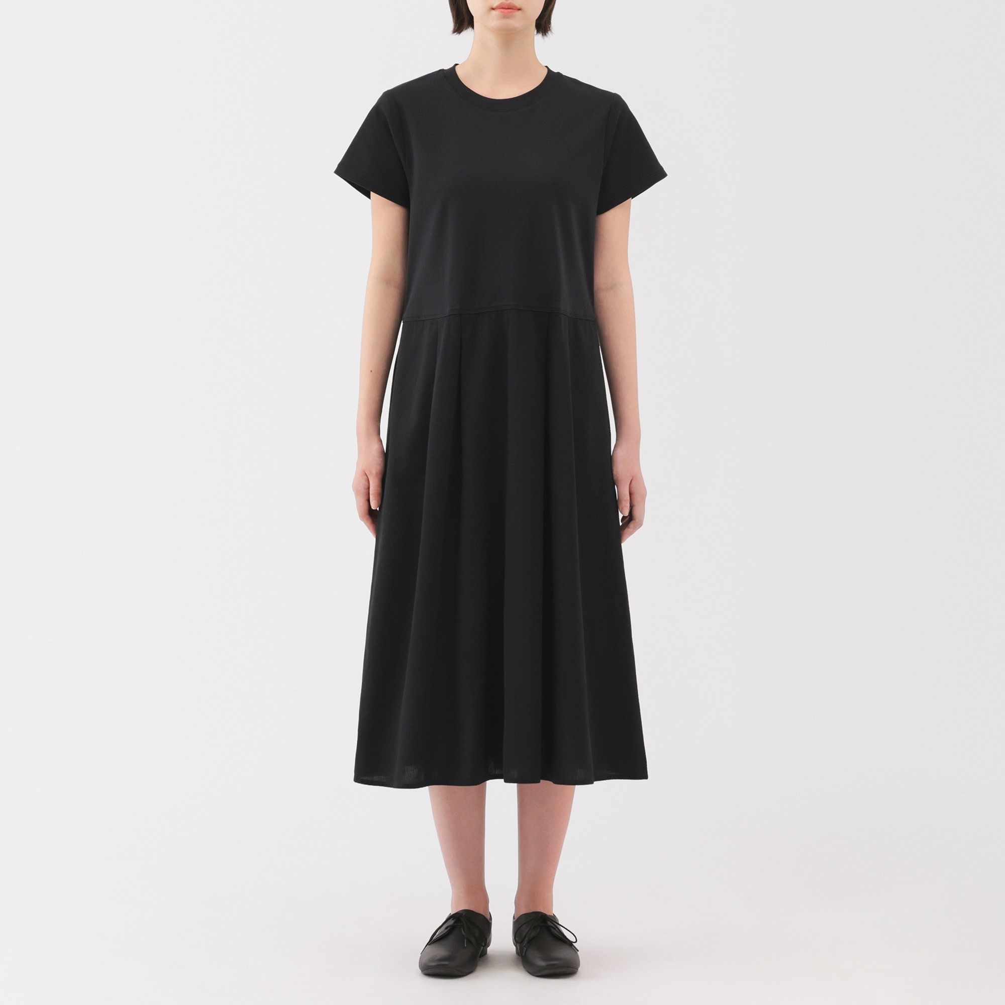 W'S COOL TOUCH S/SLV DRESS, BLACK, S