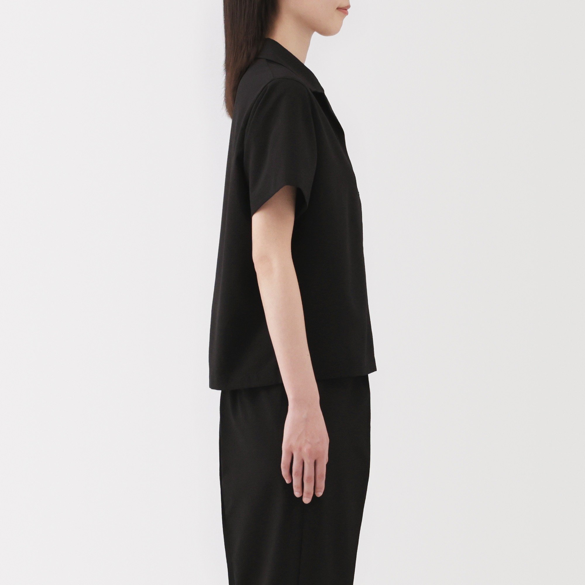 W's Breathable seersucker Open collar S/S shirt