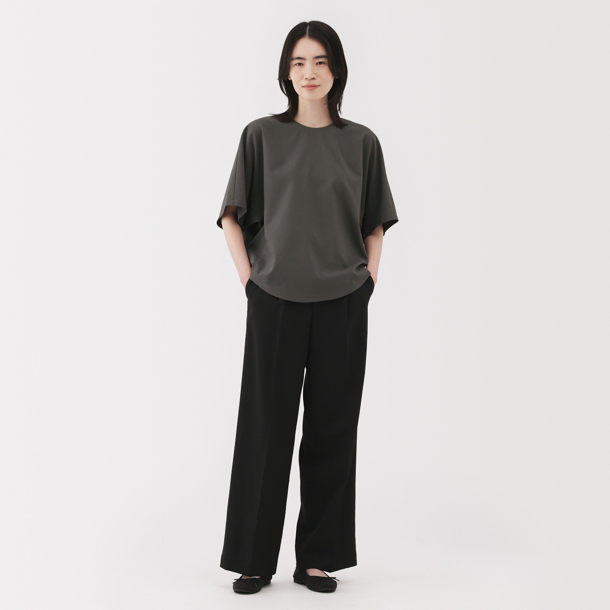 W's Breathable seersucker S/S blouse (OS)