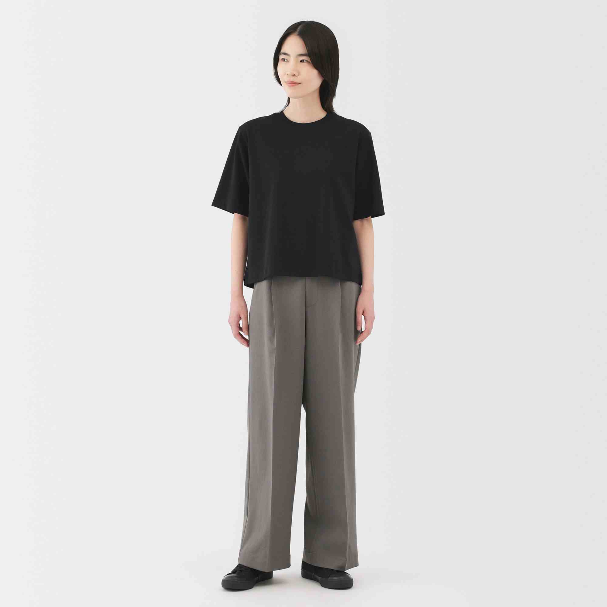 W's Cool touch crew neck wide-fit S/Slv T-shirt