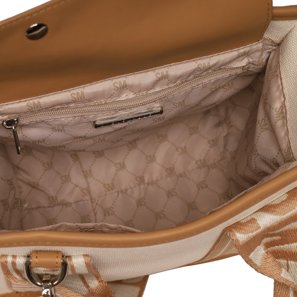 Bwebber Canvas Brown Satchel