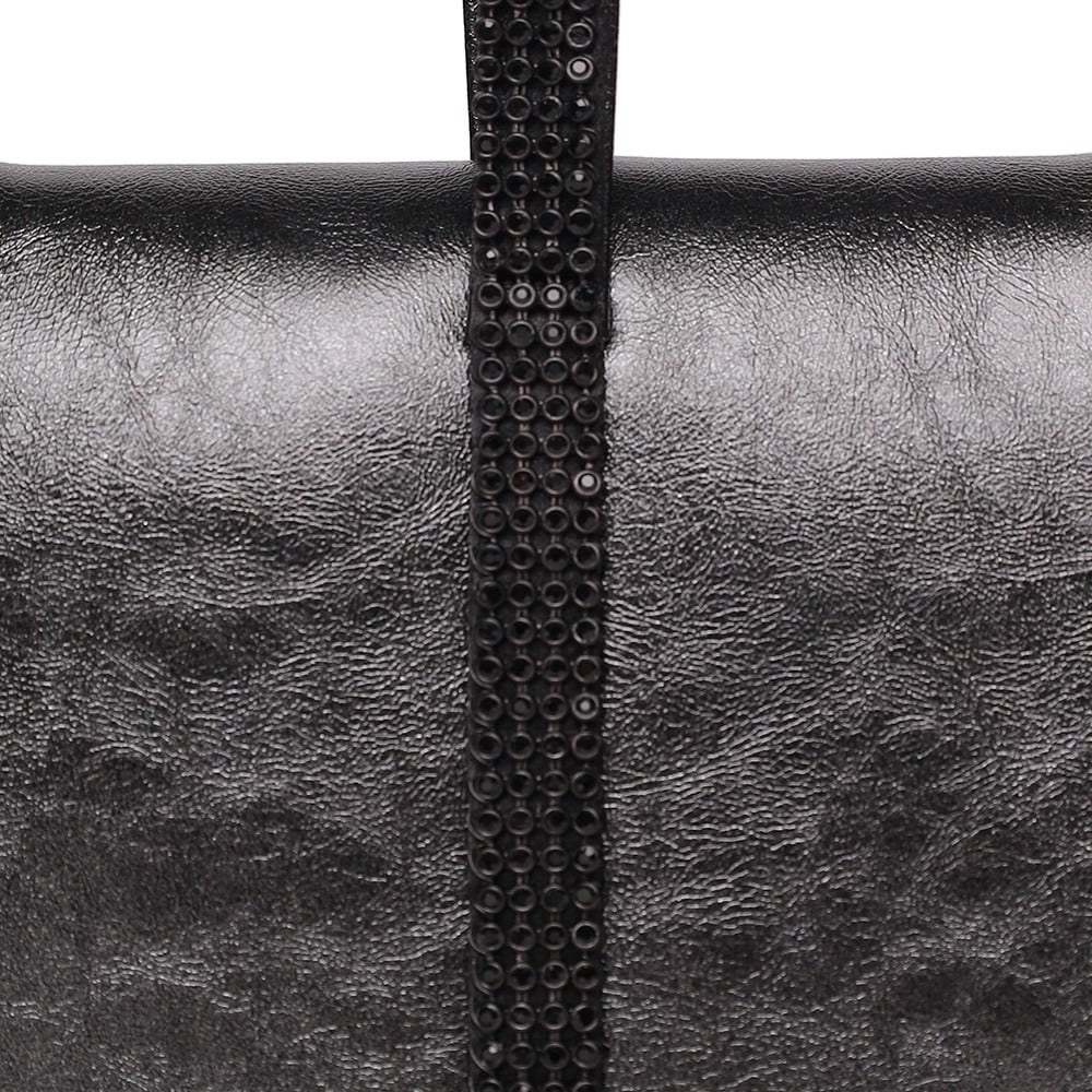 Bpia Black-Silver Satchel
