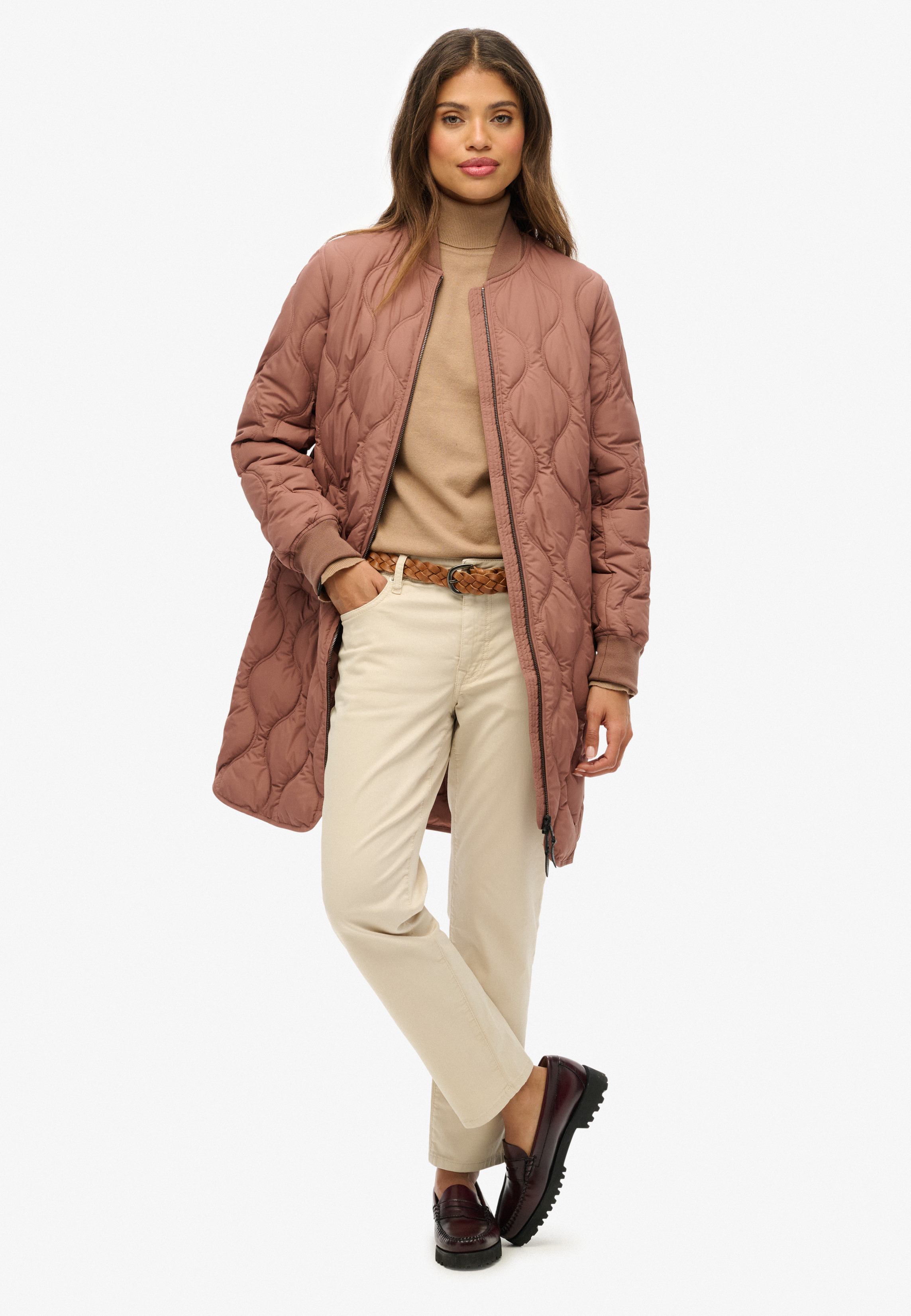 LONG QUILTED LINER JACKET