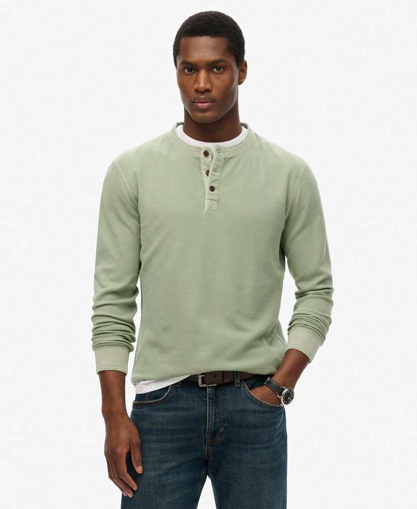 LW TEXTURED GRANDAD TOP