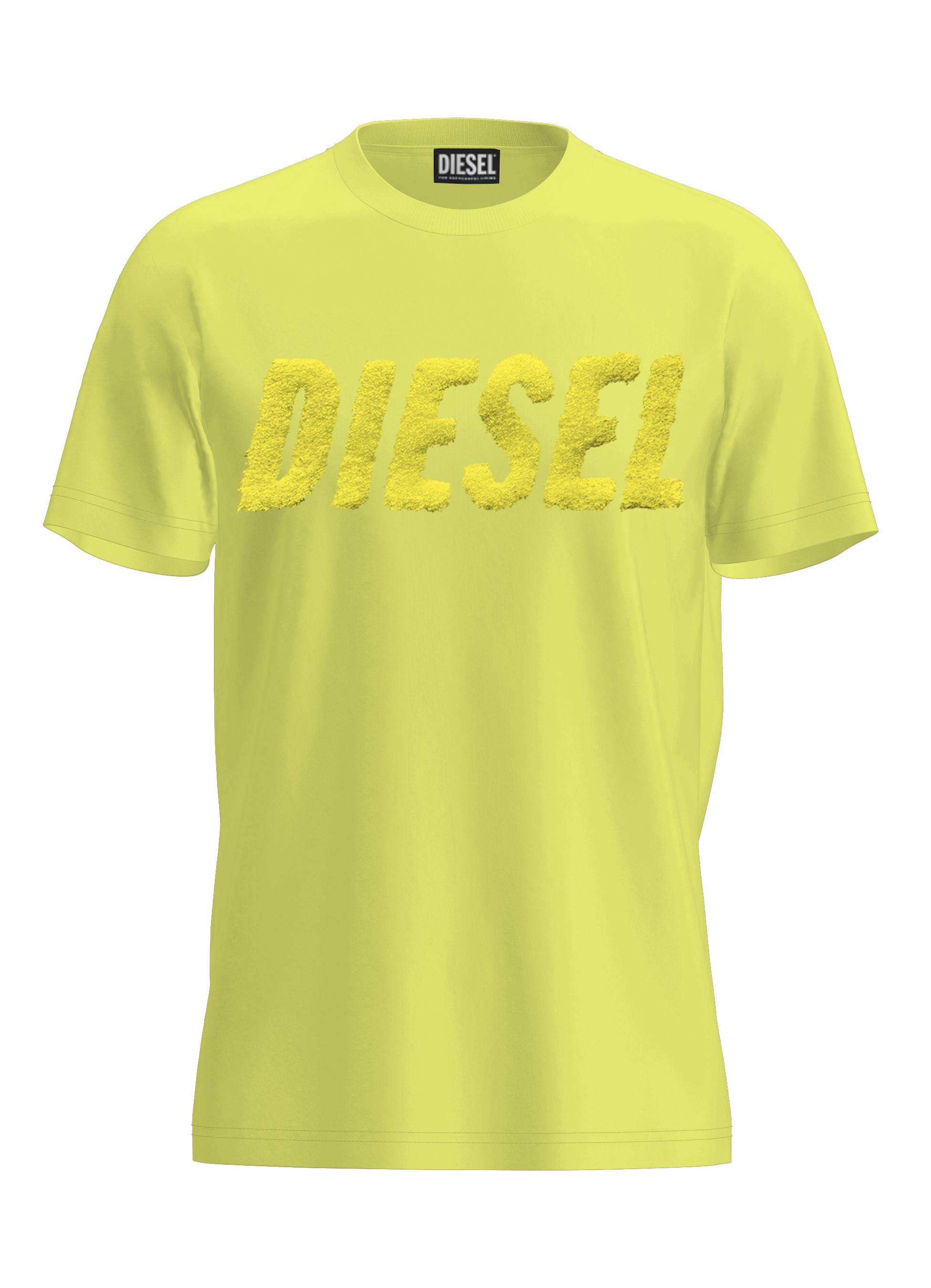 Yellow Cotton t-shirt with embossed logo