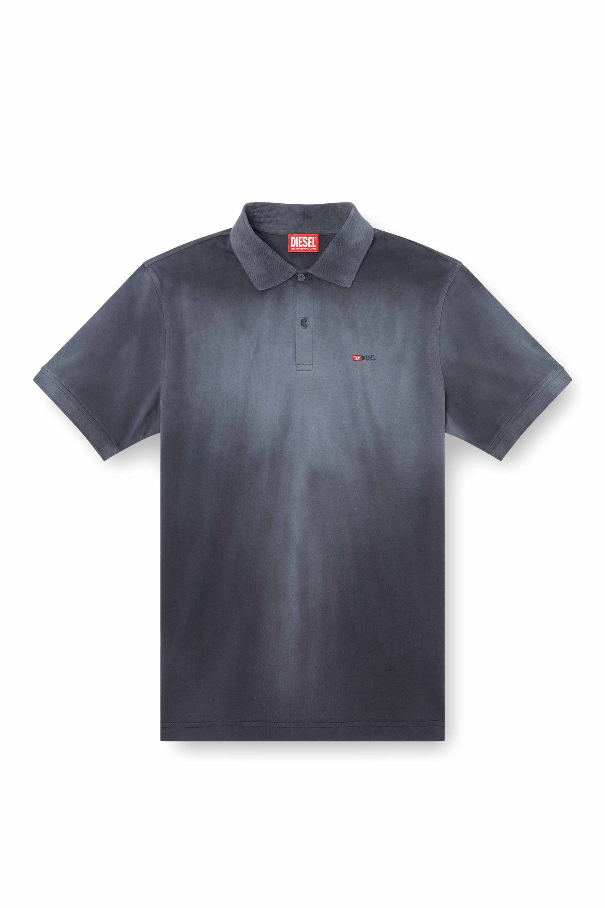 Black Jersey polo shirt with logo embroidery