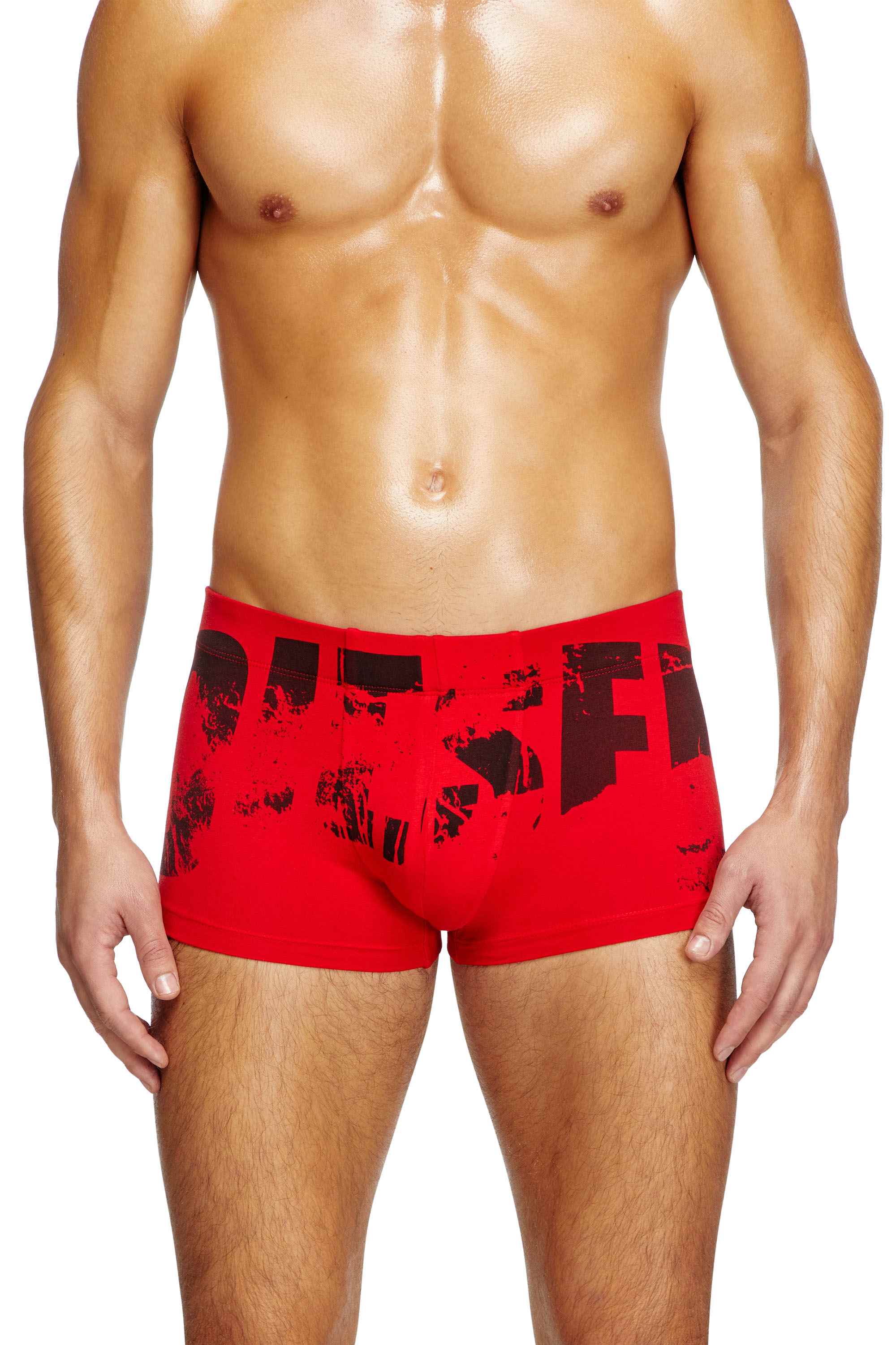 Black Boxer briefs with distressed logo