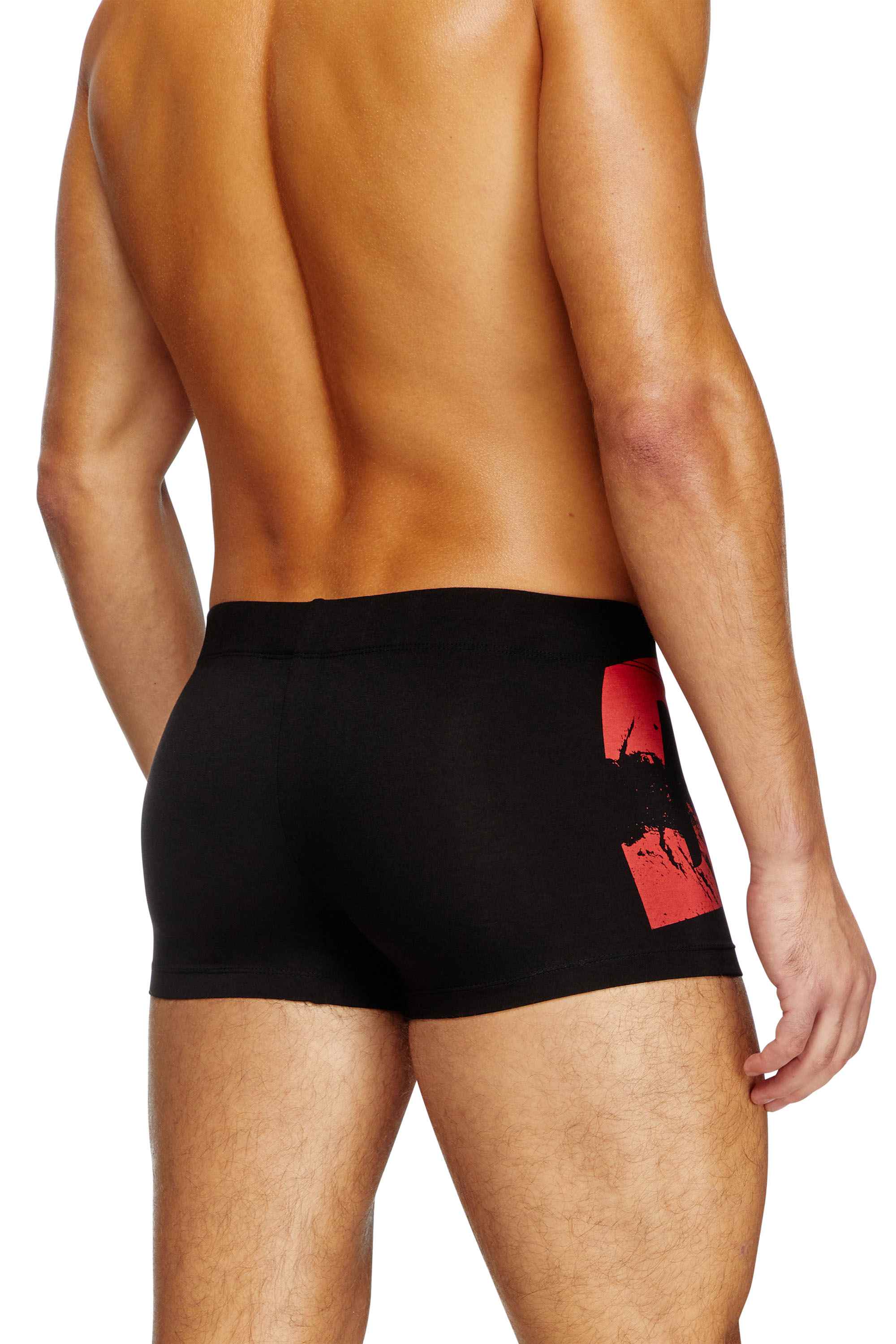 Black Boxer briefs with distressed logo