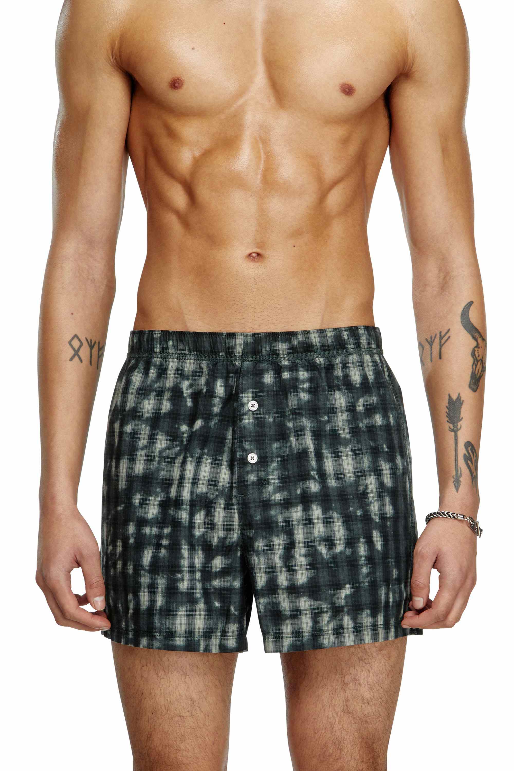 Green Boxers with check print