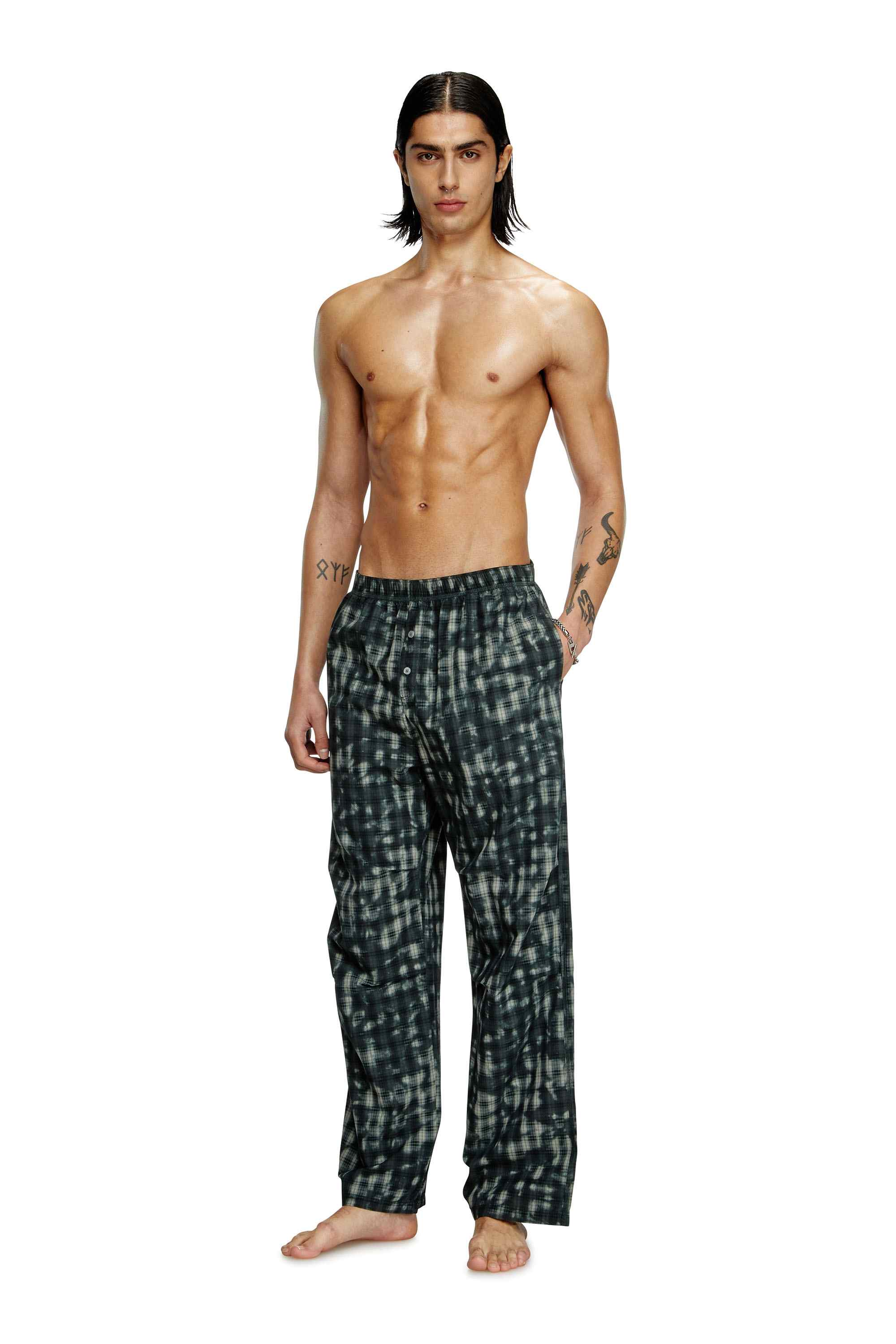 Green Pyjama bottoms with check print