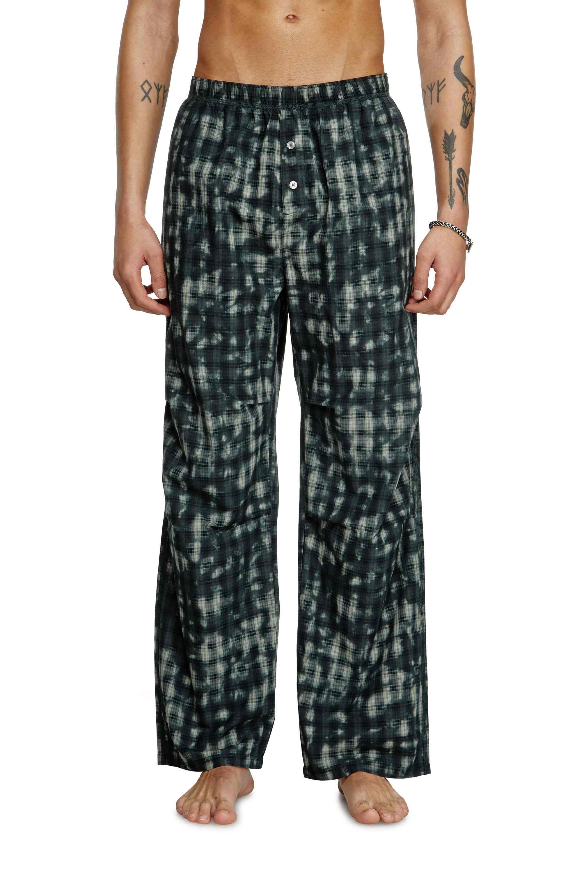 Green Pyjama bottoms with check print