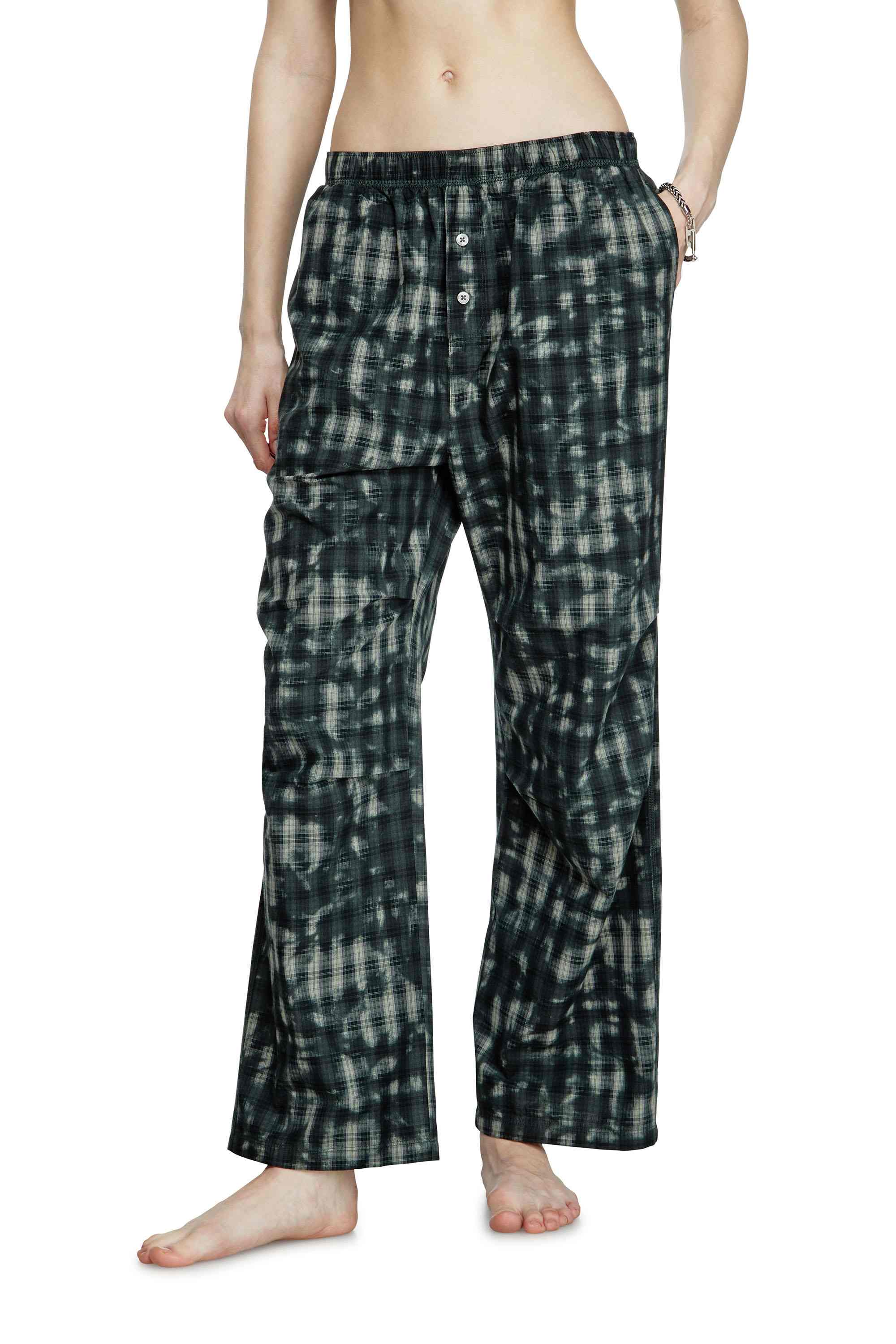 Green Pyjama bottoms with check print