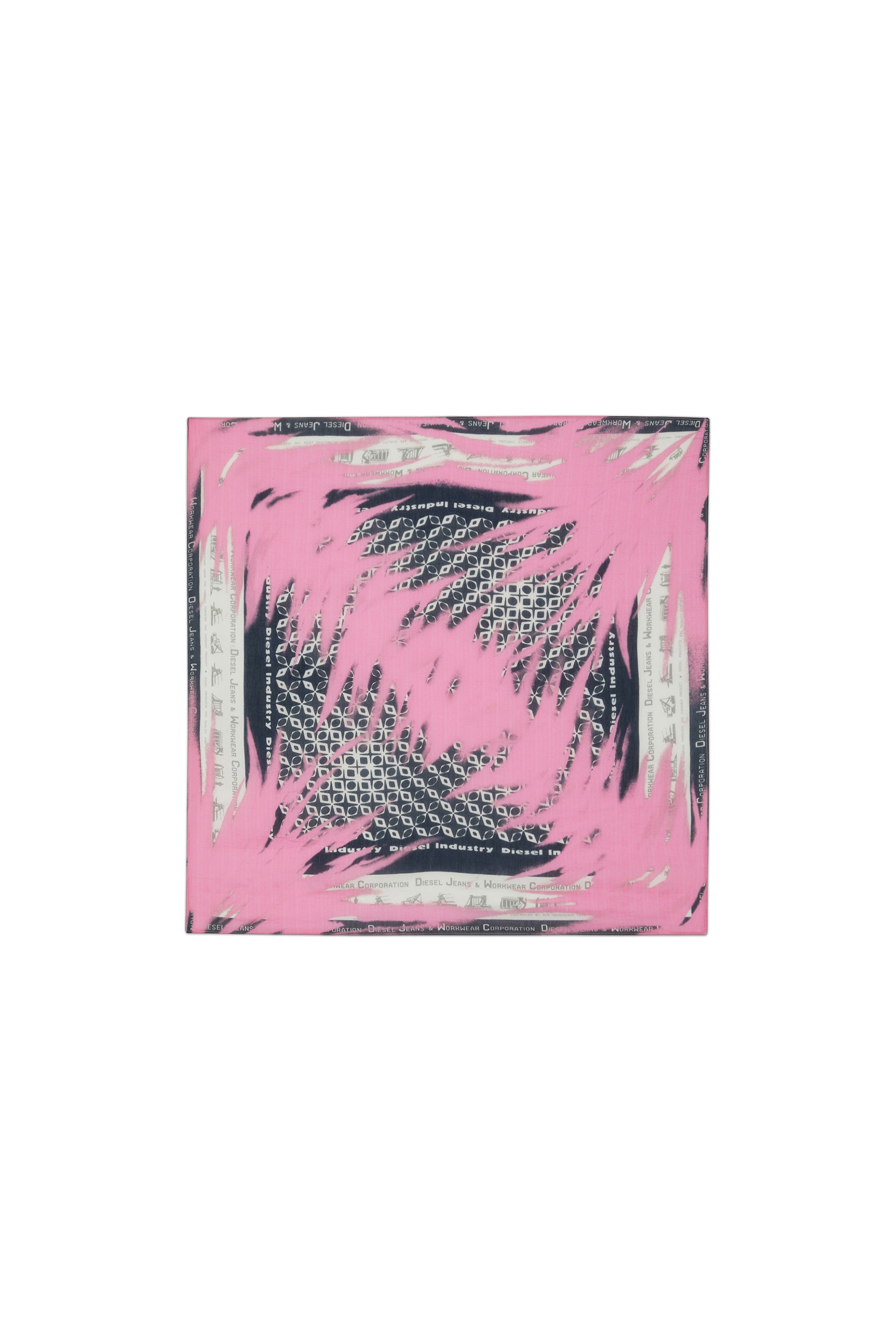 Multicolor Scarf with denim division bandana print