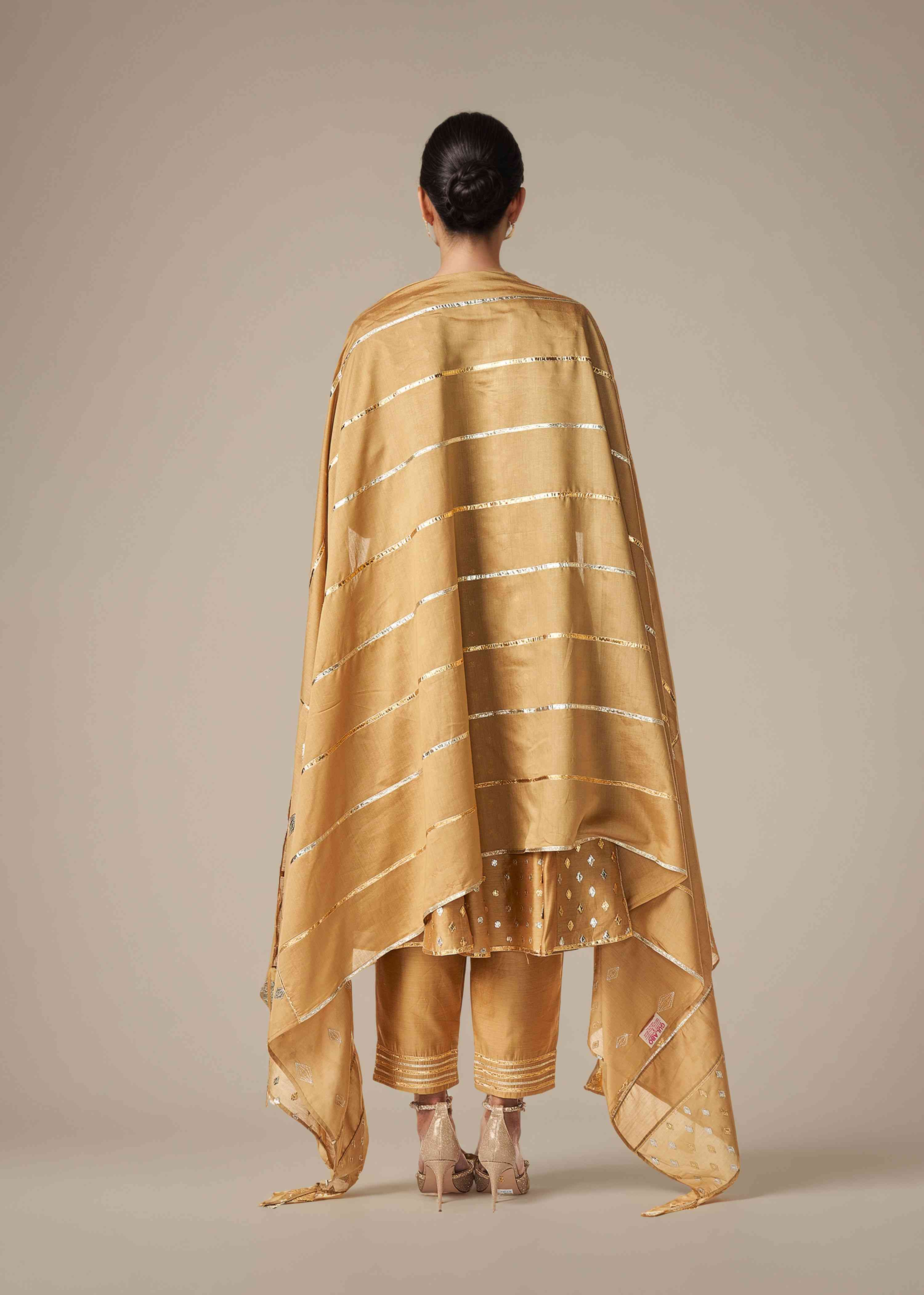 Beige Light Gota Dupatta