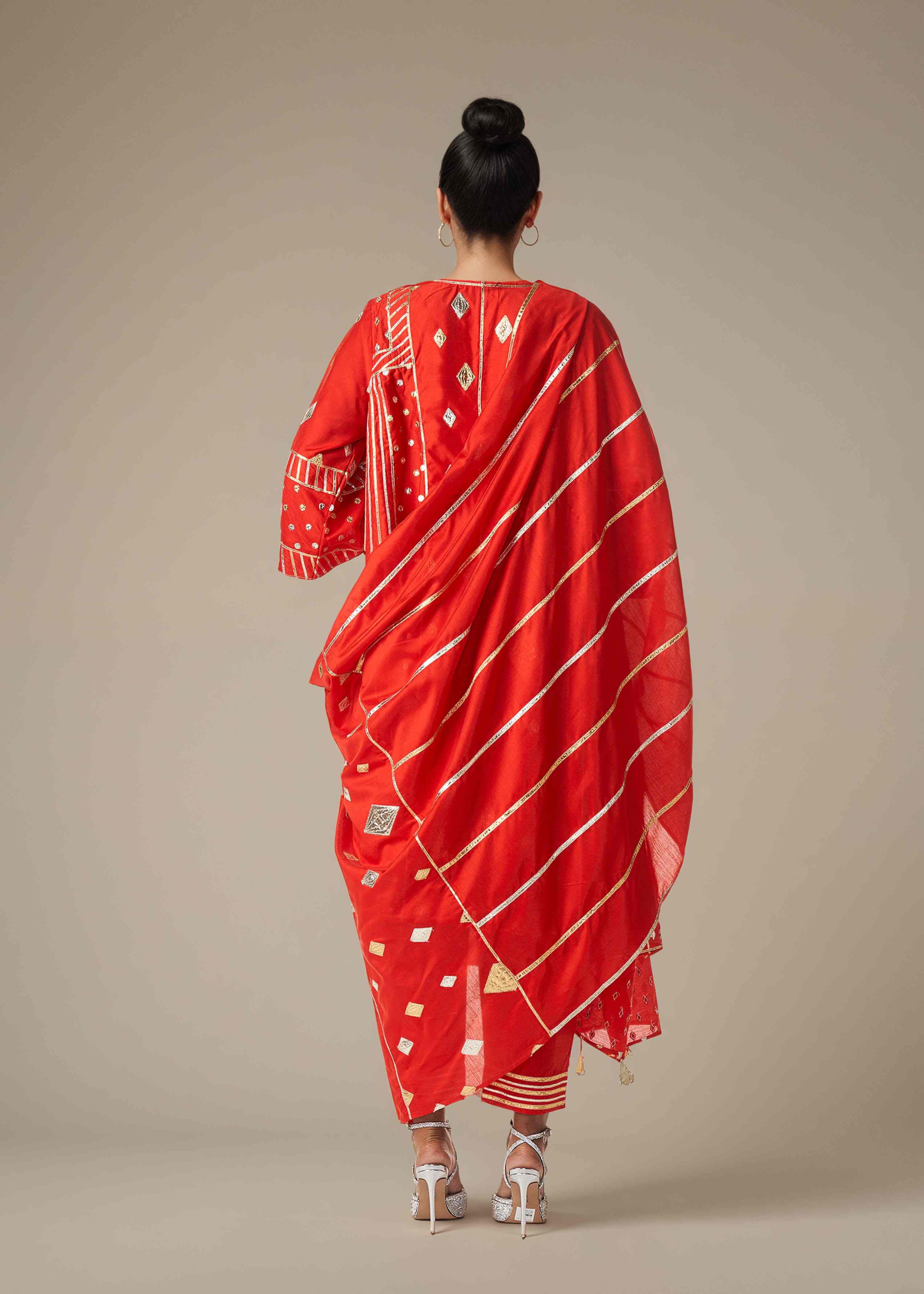 Red Light Gota Dupatta
