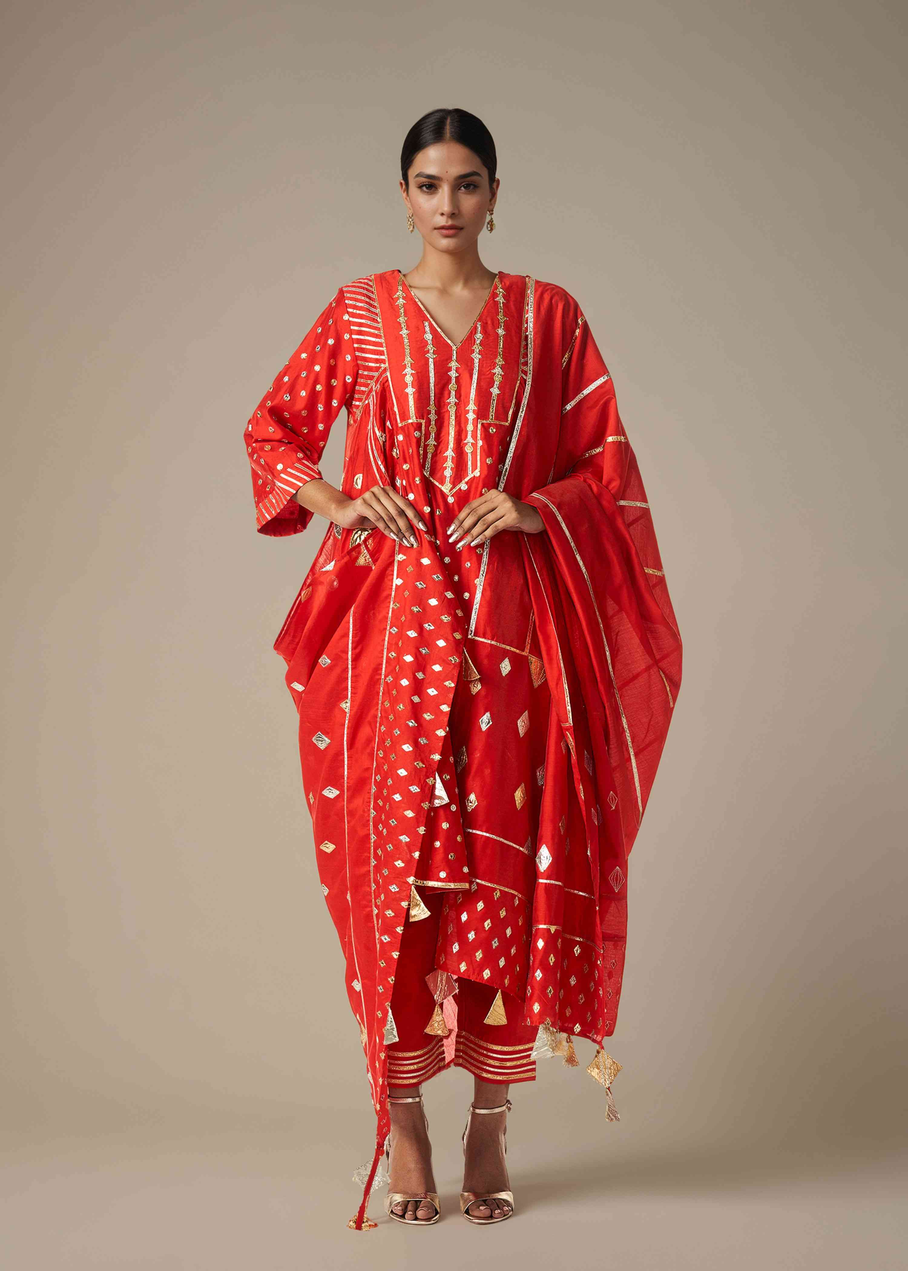 Red Light Gota Dupatta
