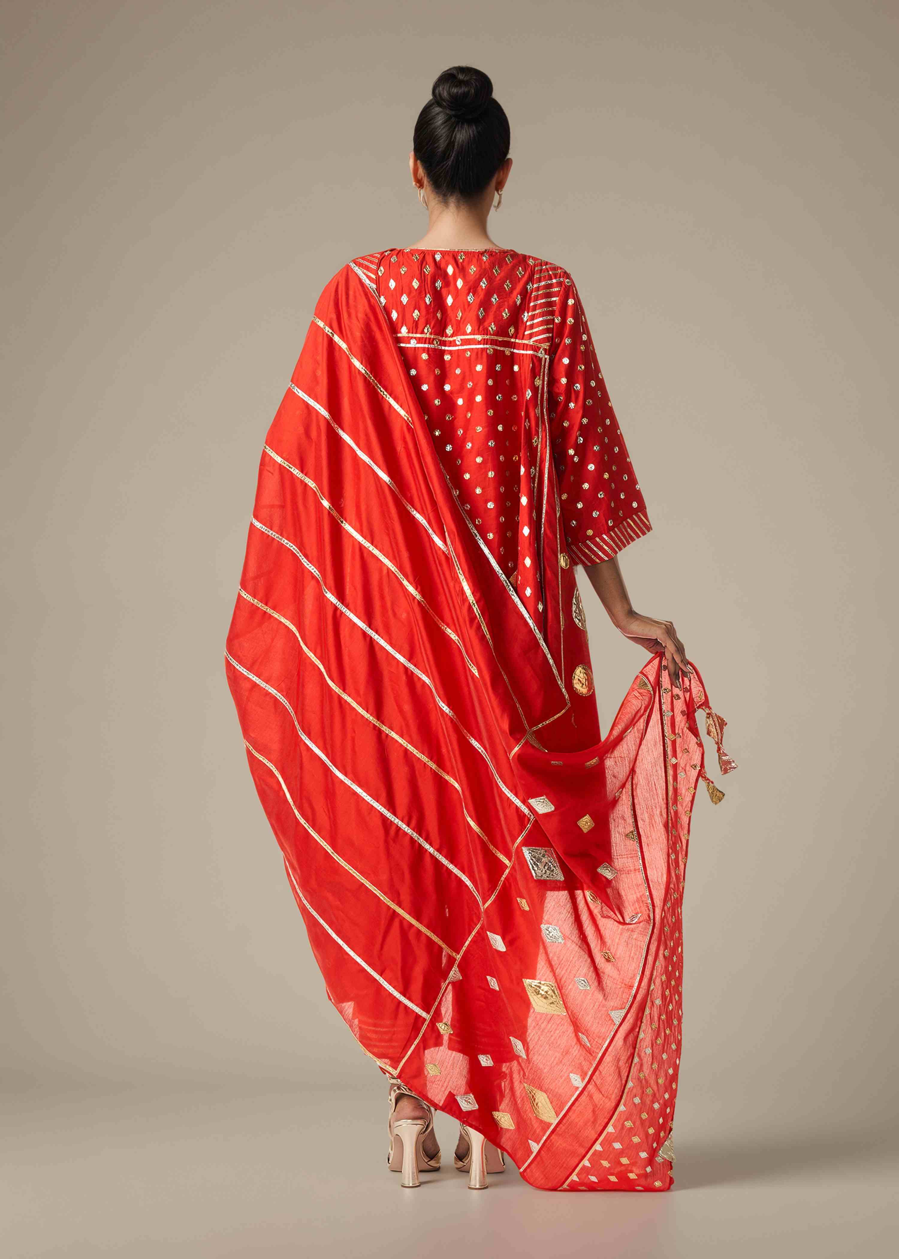 Red Light Gota Dupatta