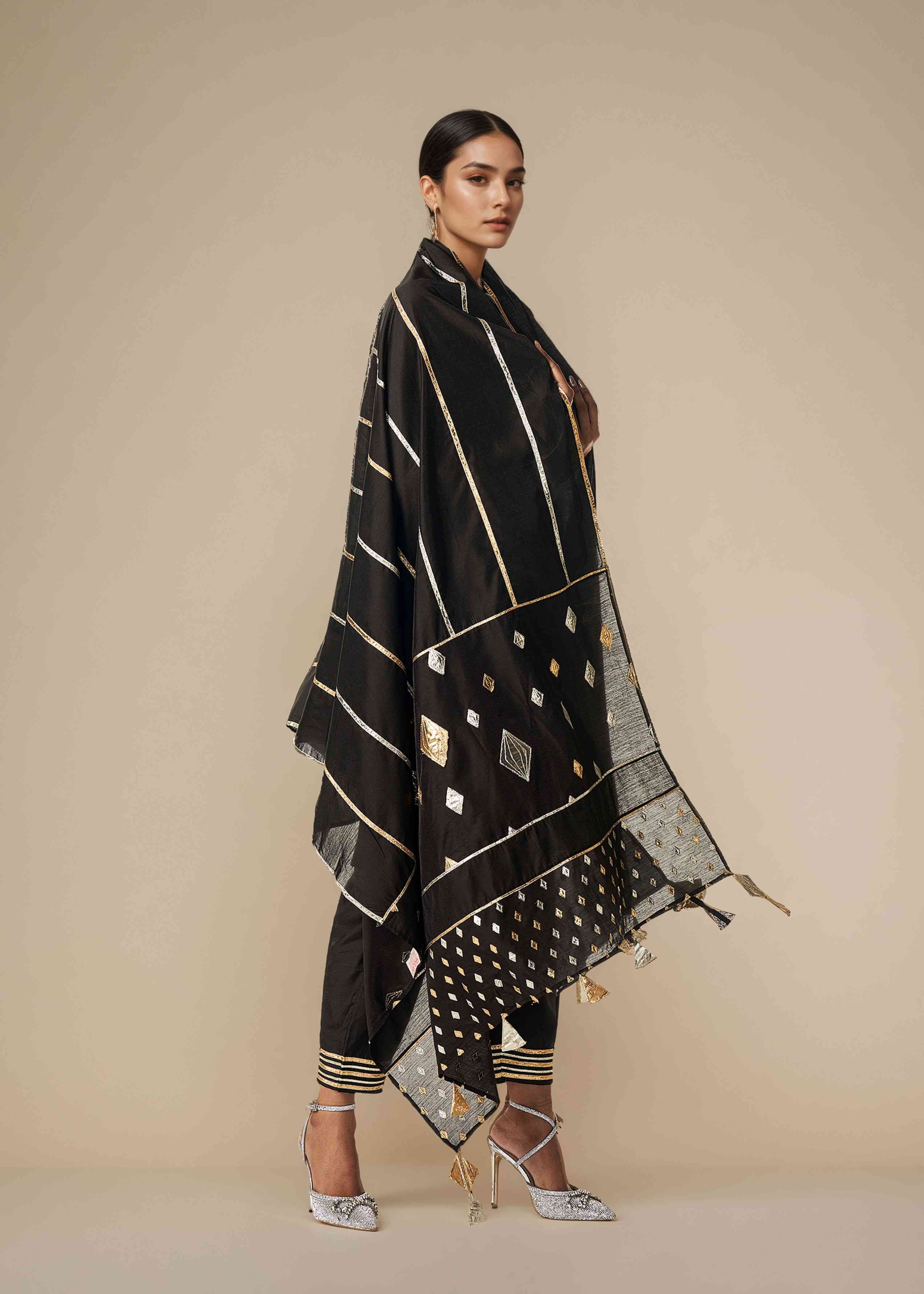 Black Light Gota Dupatta