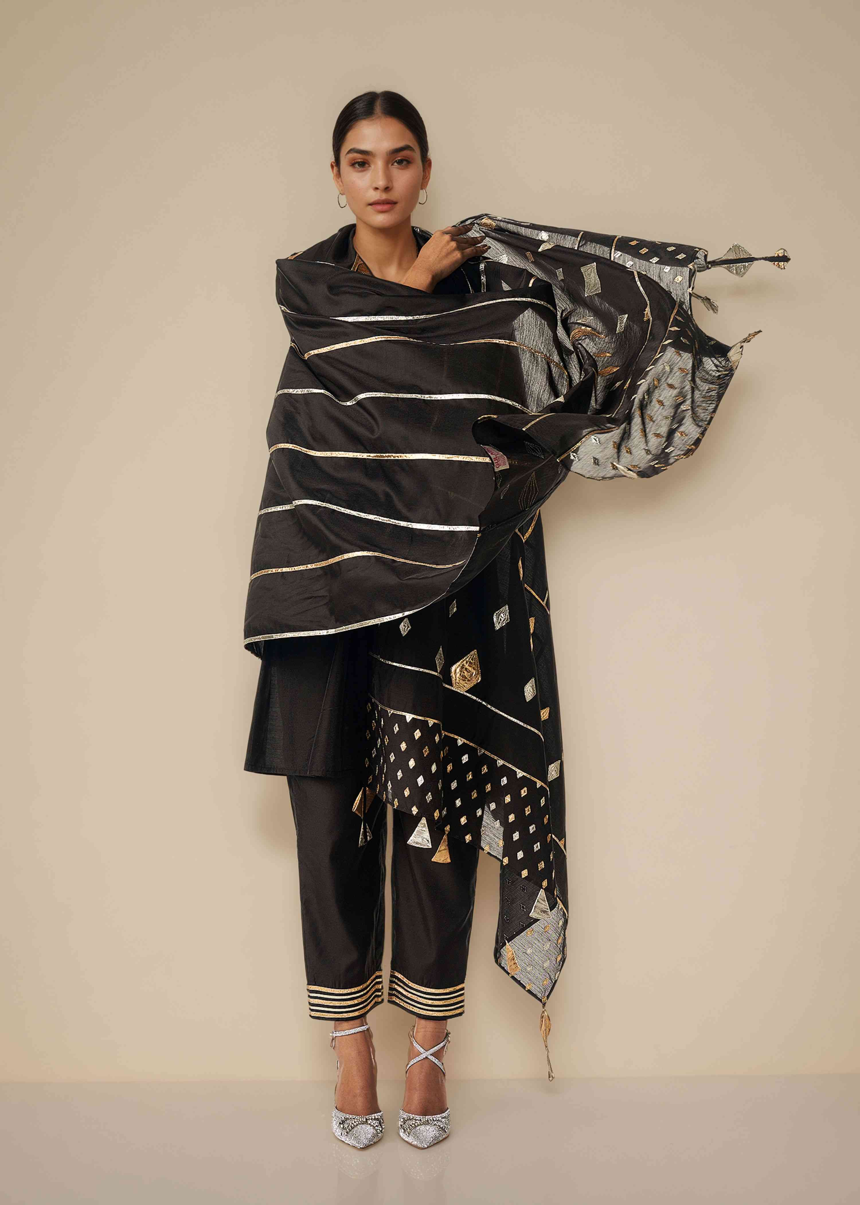 Black Light Gota Dupatta