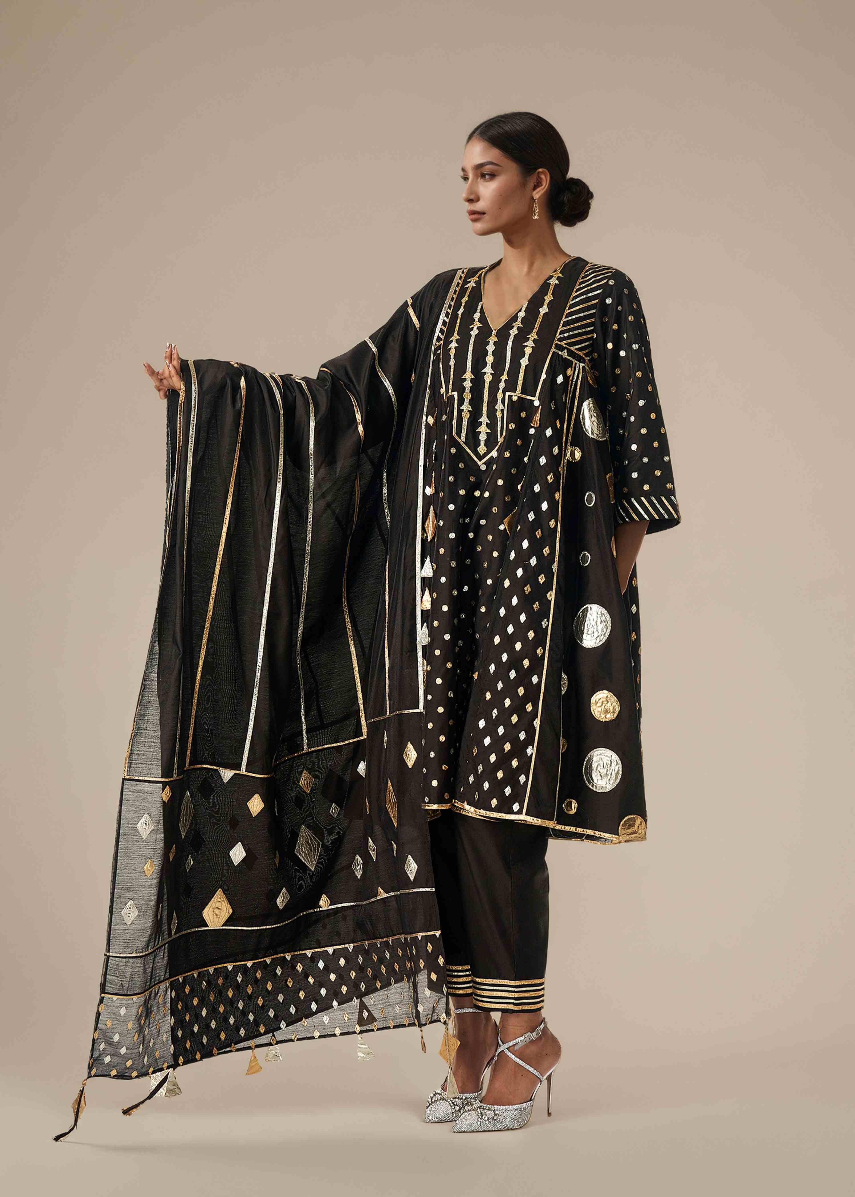 Black Light Gota Dupatta
