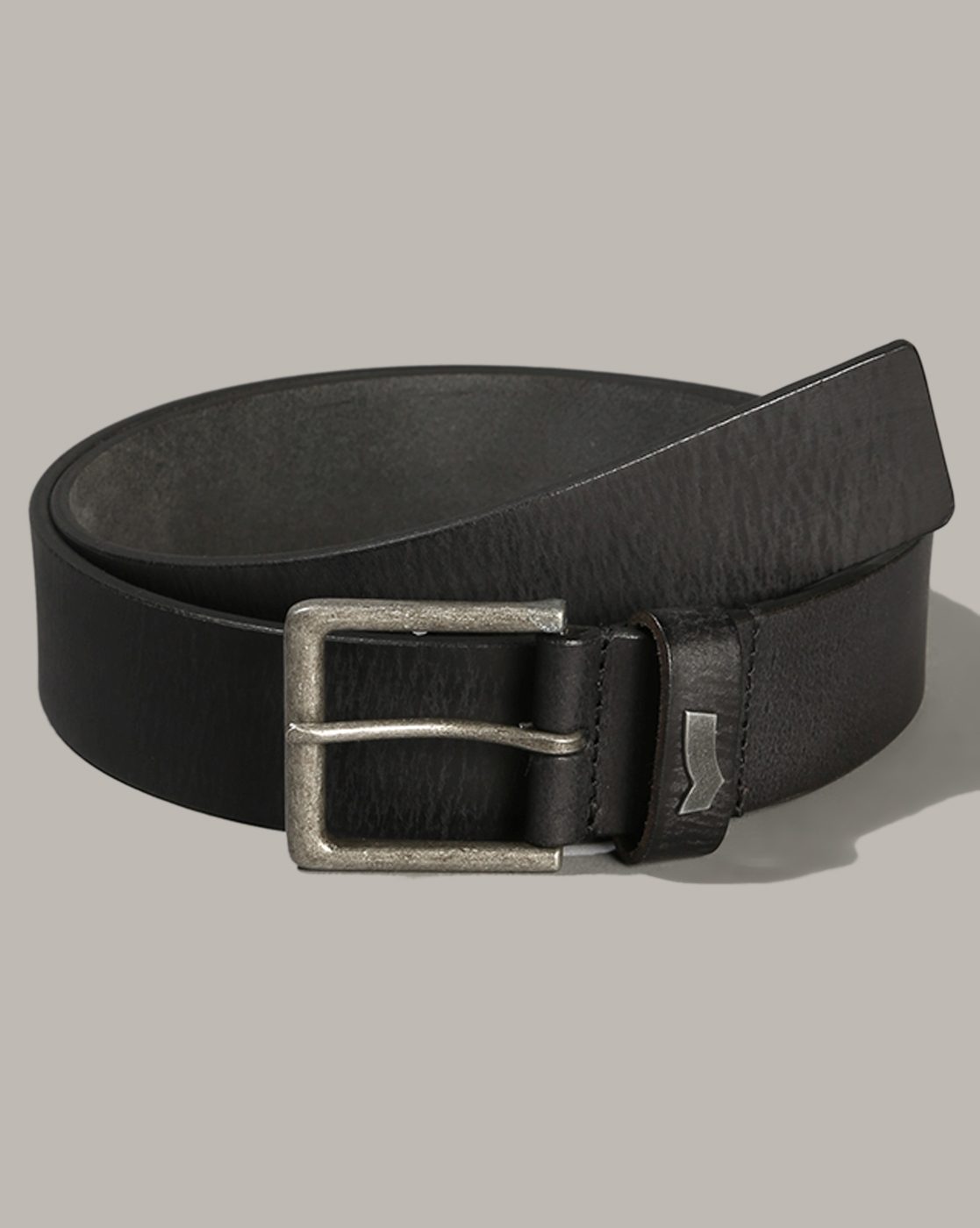 GAS | High-low Vintage Leather Belt with Buckle closure