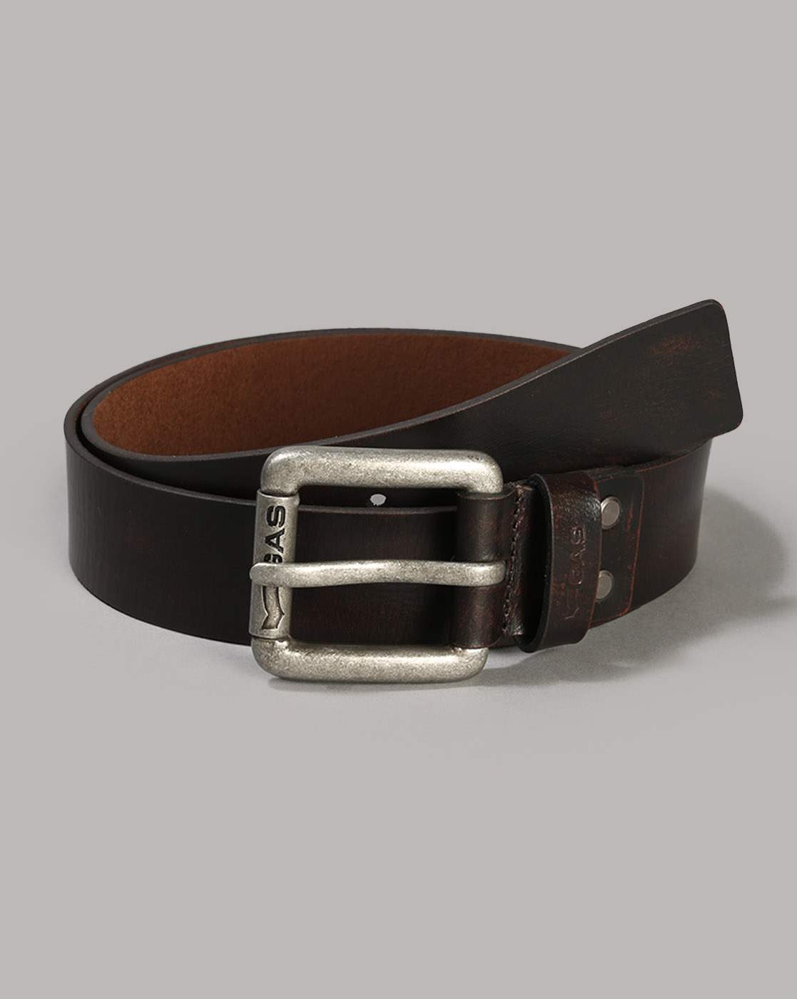 GAS | Textured Metropolitan Leather Belt with Buckle closure
