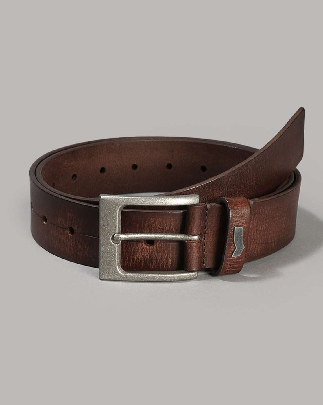 GAS | Punch-out stylised Leather Belt with Buckle closure