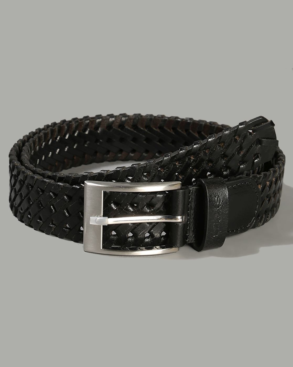GAS | Luxe Leather Braided Belt with Buckle closure