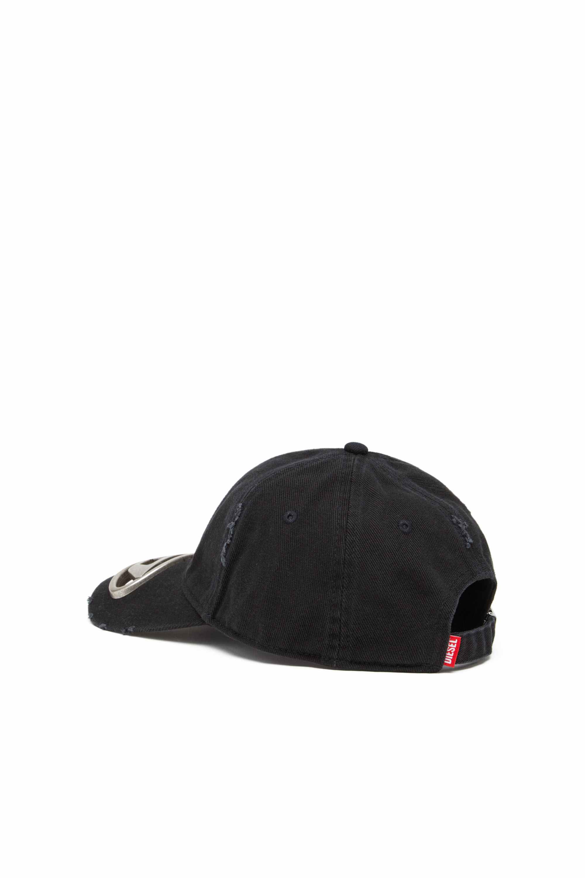 Black Baseball cap with metal Oval D plaque