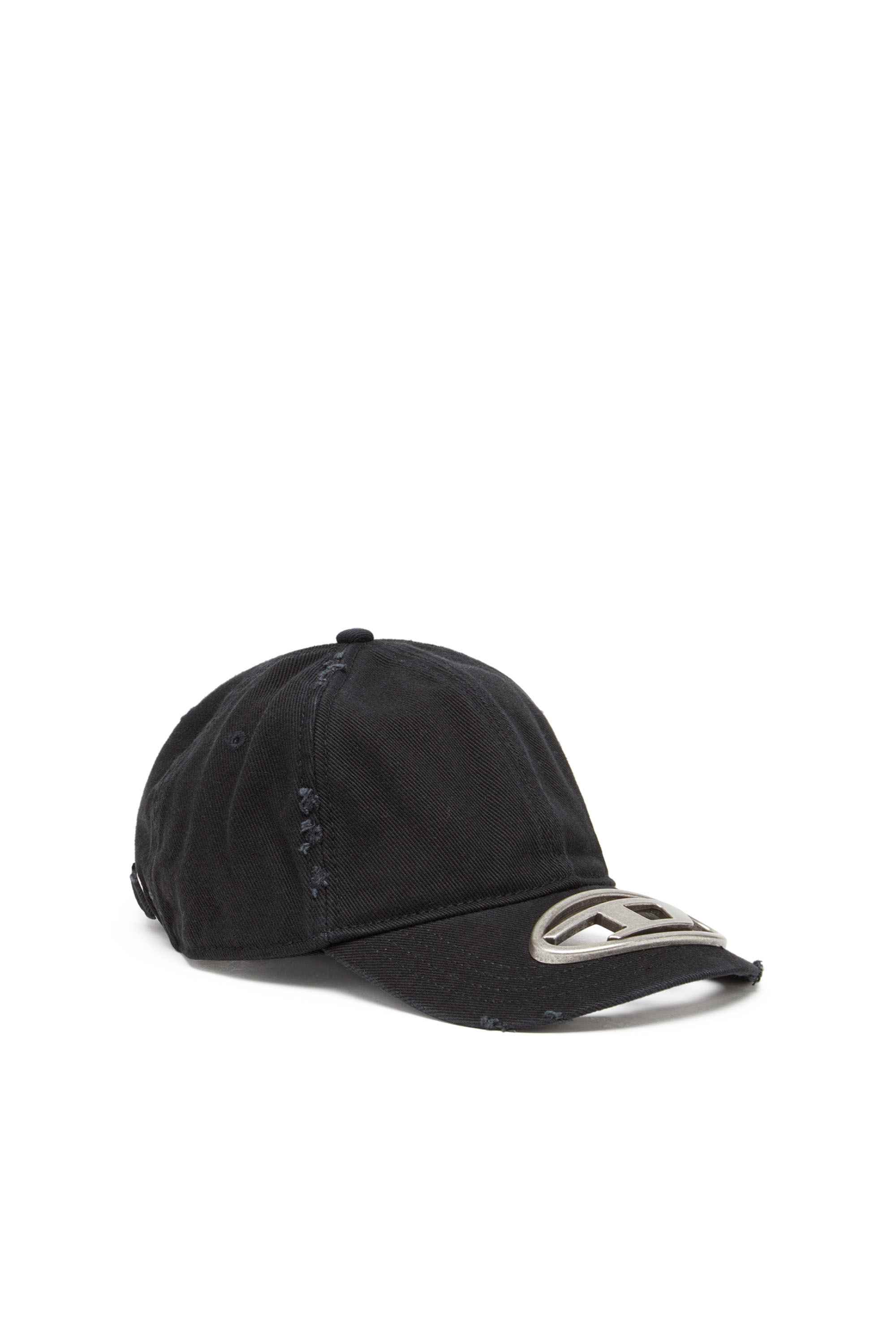 Black Baseball cap with metal Oval D plaque