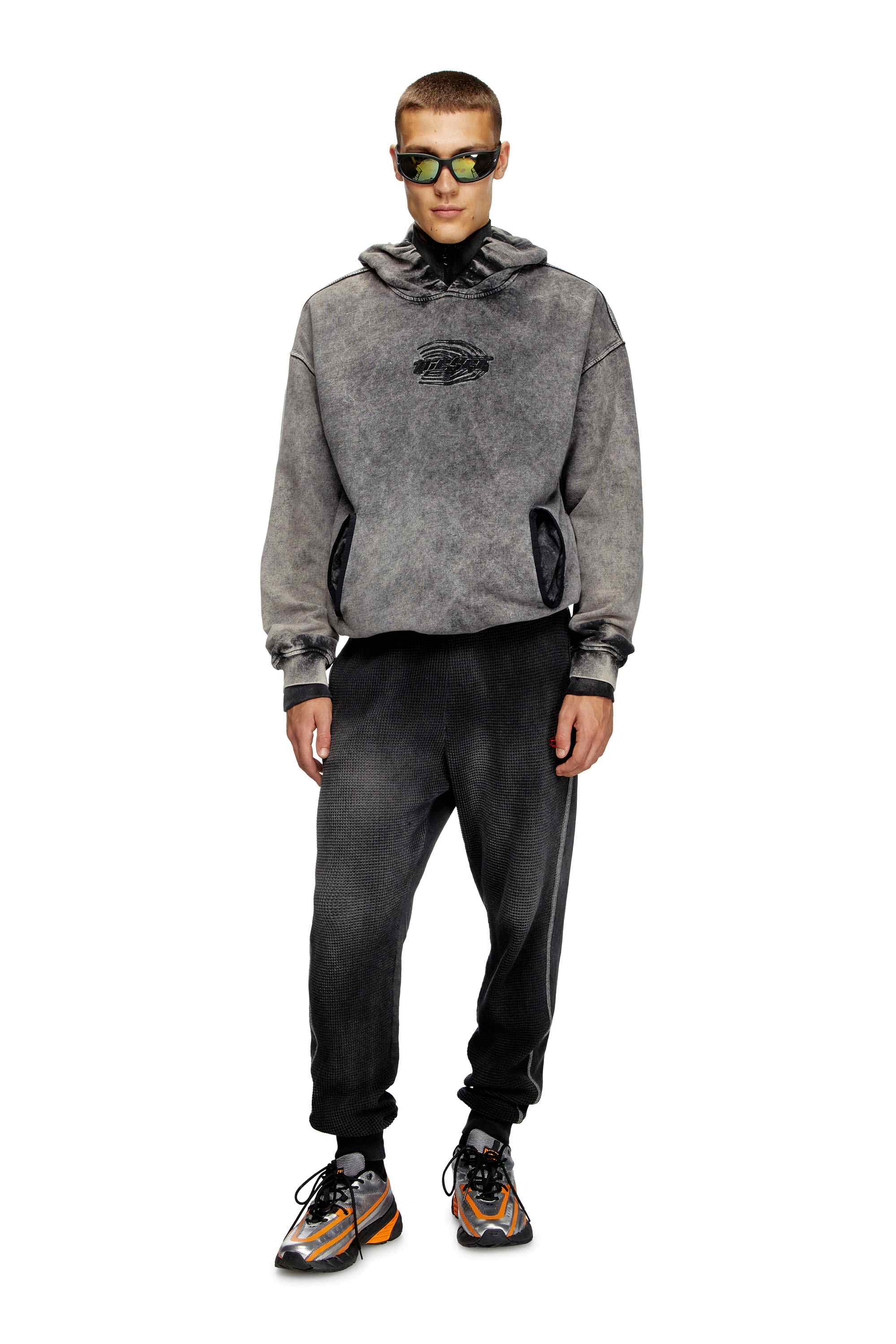 Black P-Wafy Trousers
