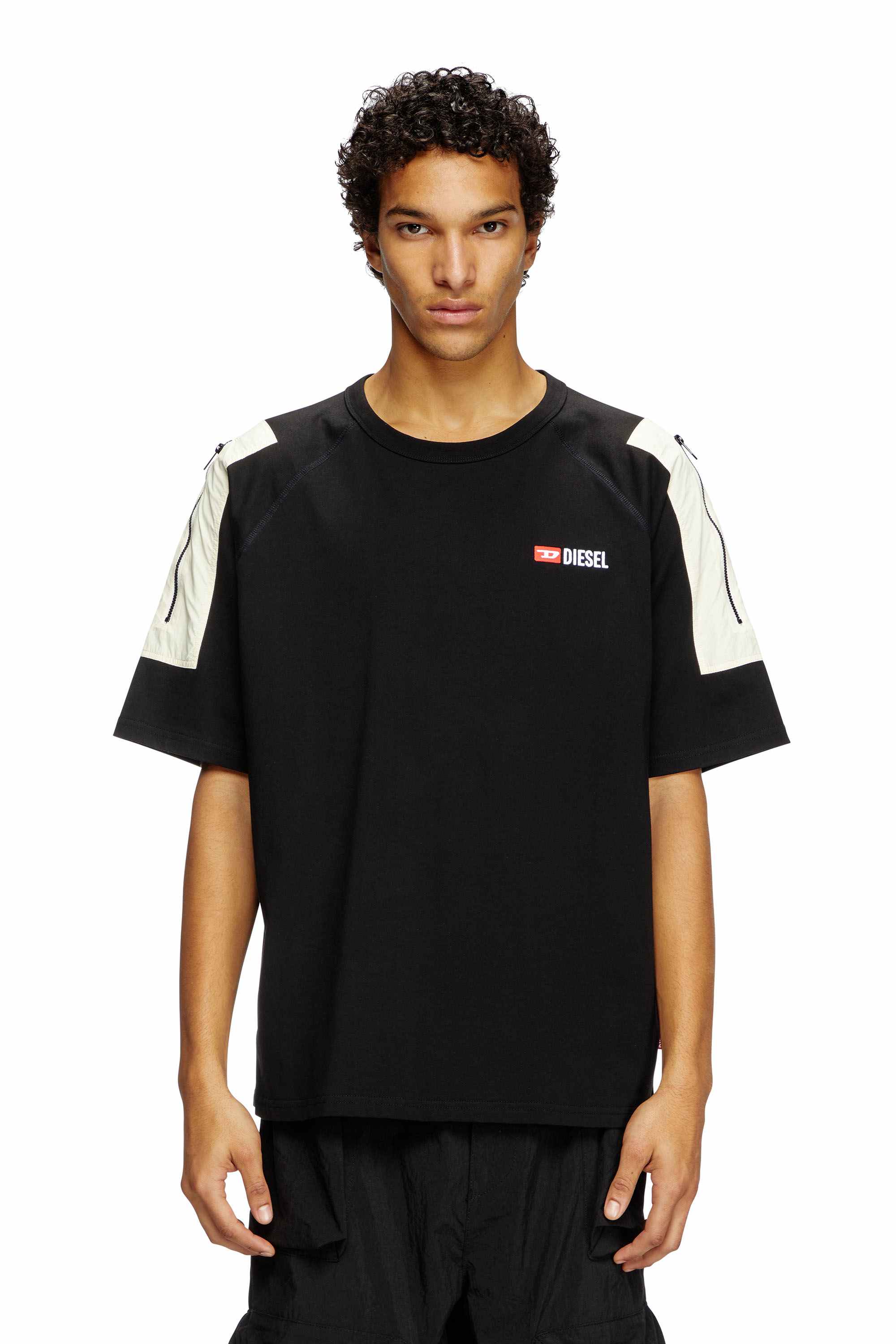 Black T-shirt with patch pocket detail