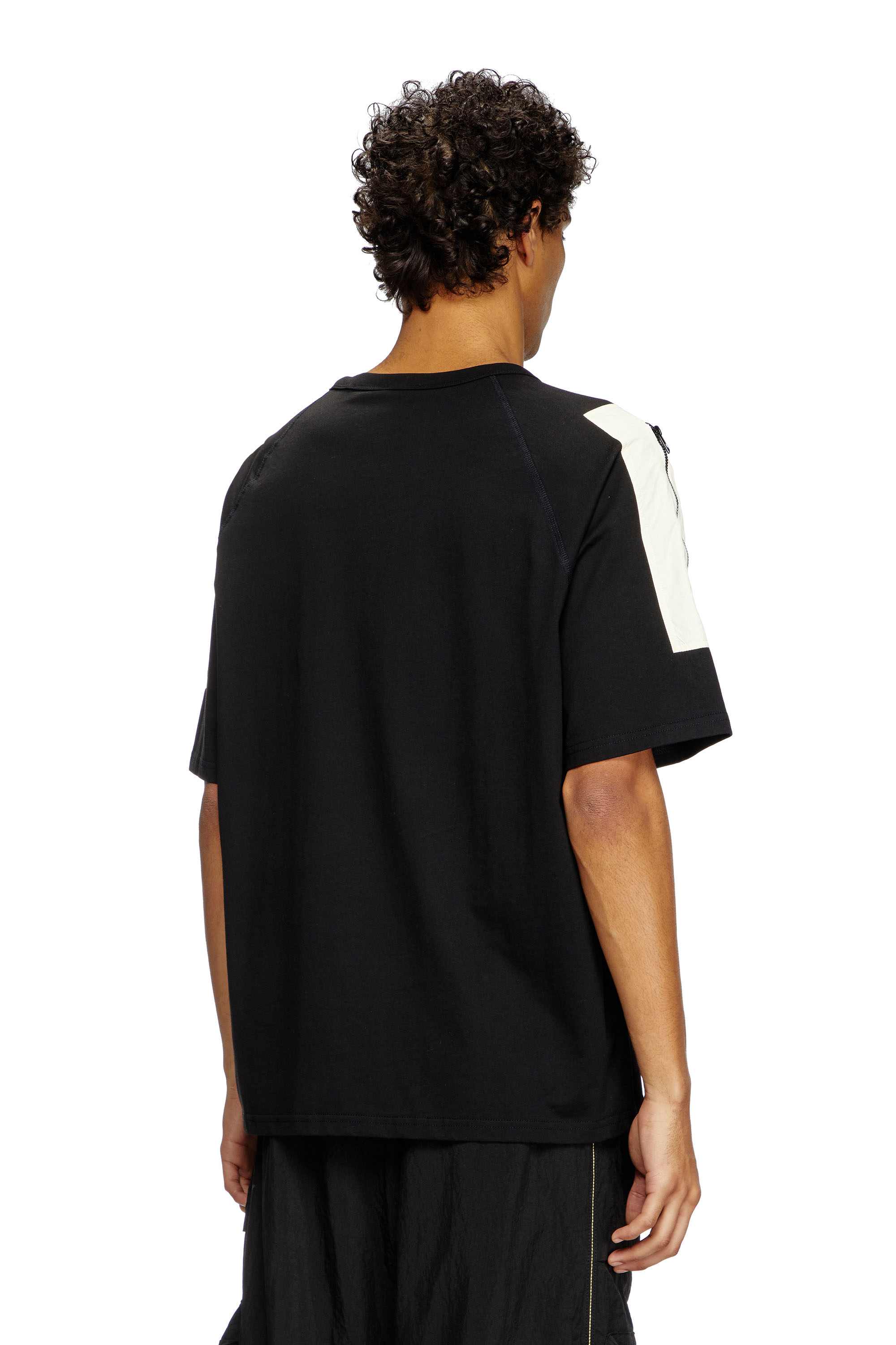 Black T-shirt with patch pocket detail