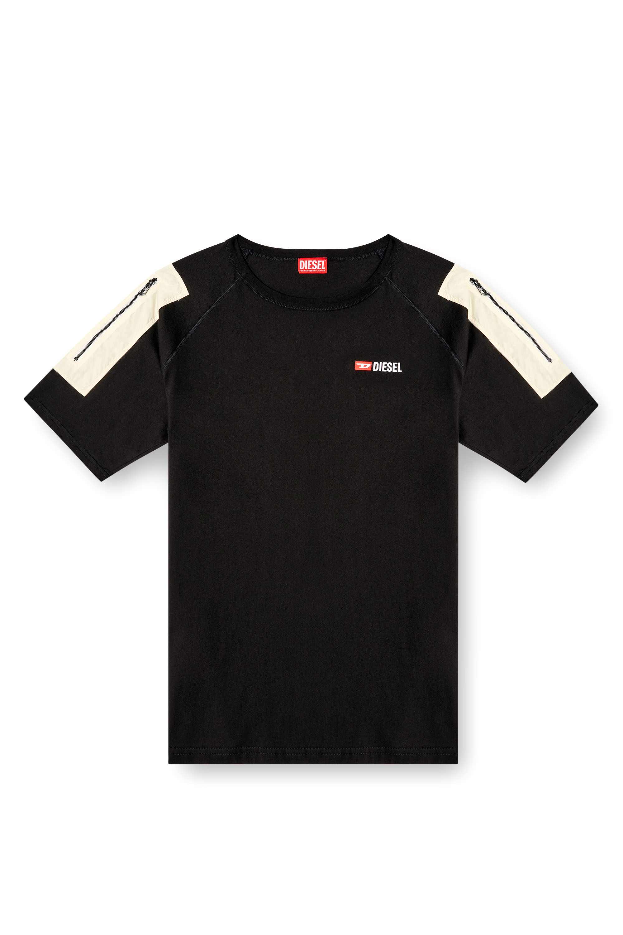 Black T-shirt with patch pocket detail