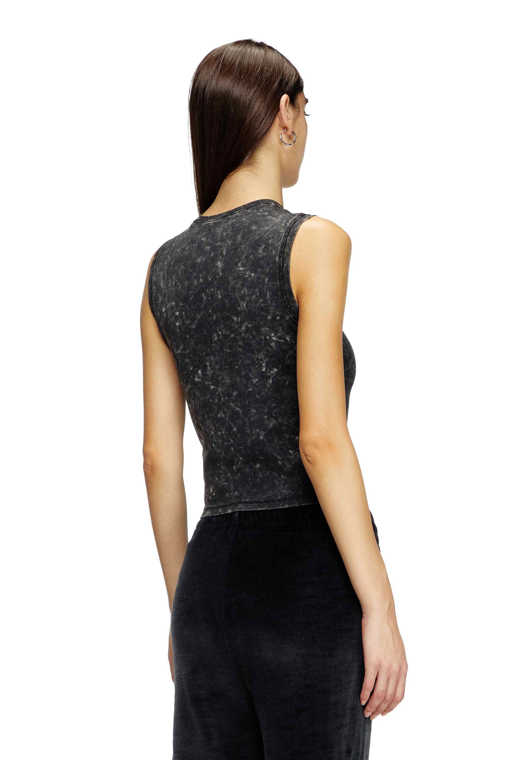 Black Sleeveless top with zip detail