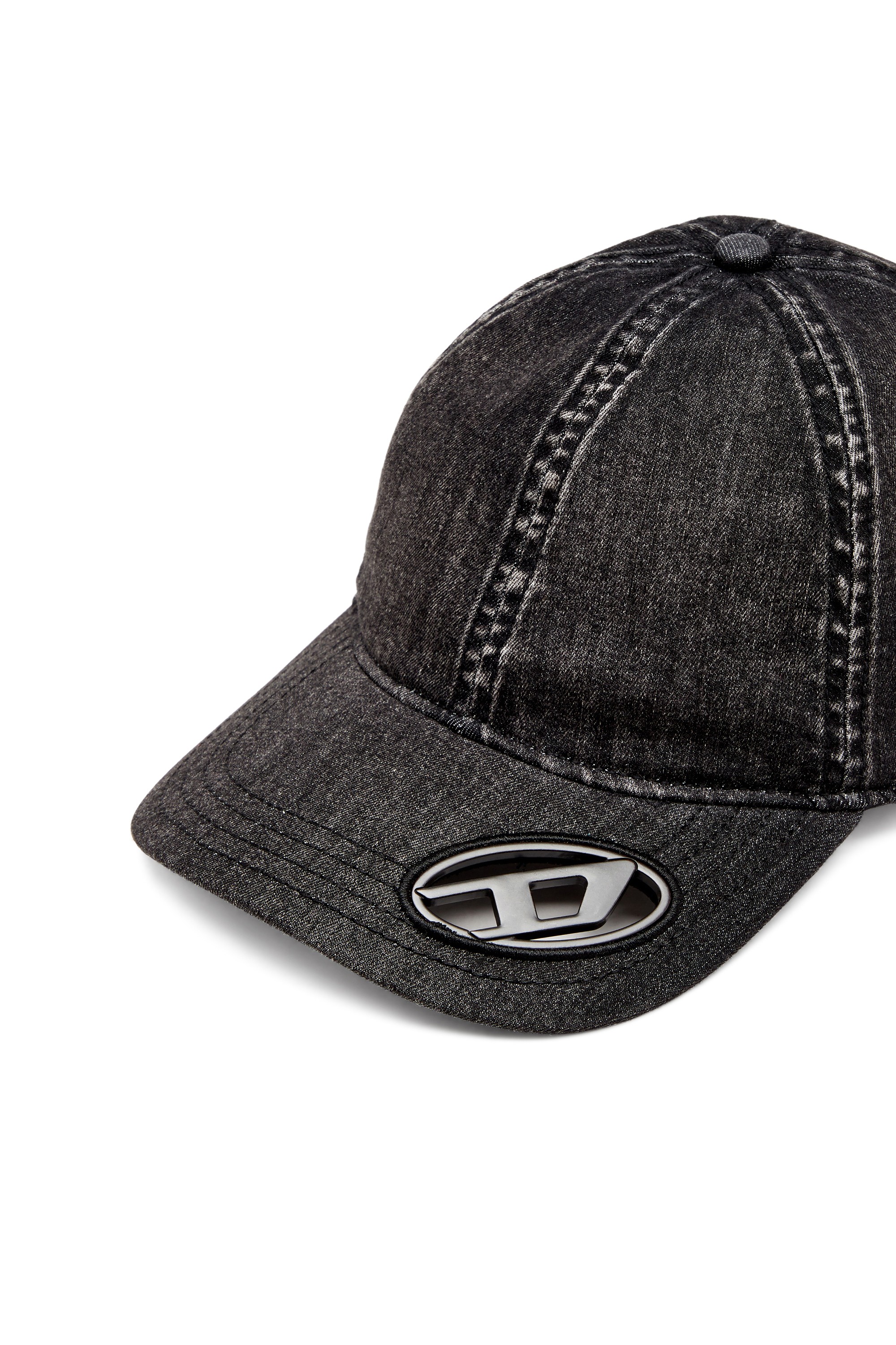 Black Light black stretch denim cap