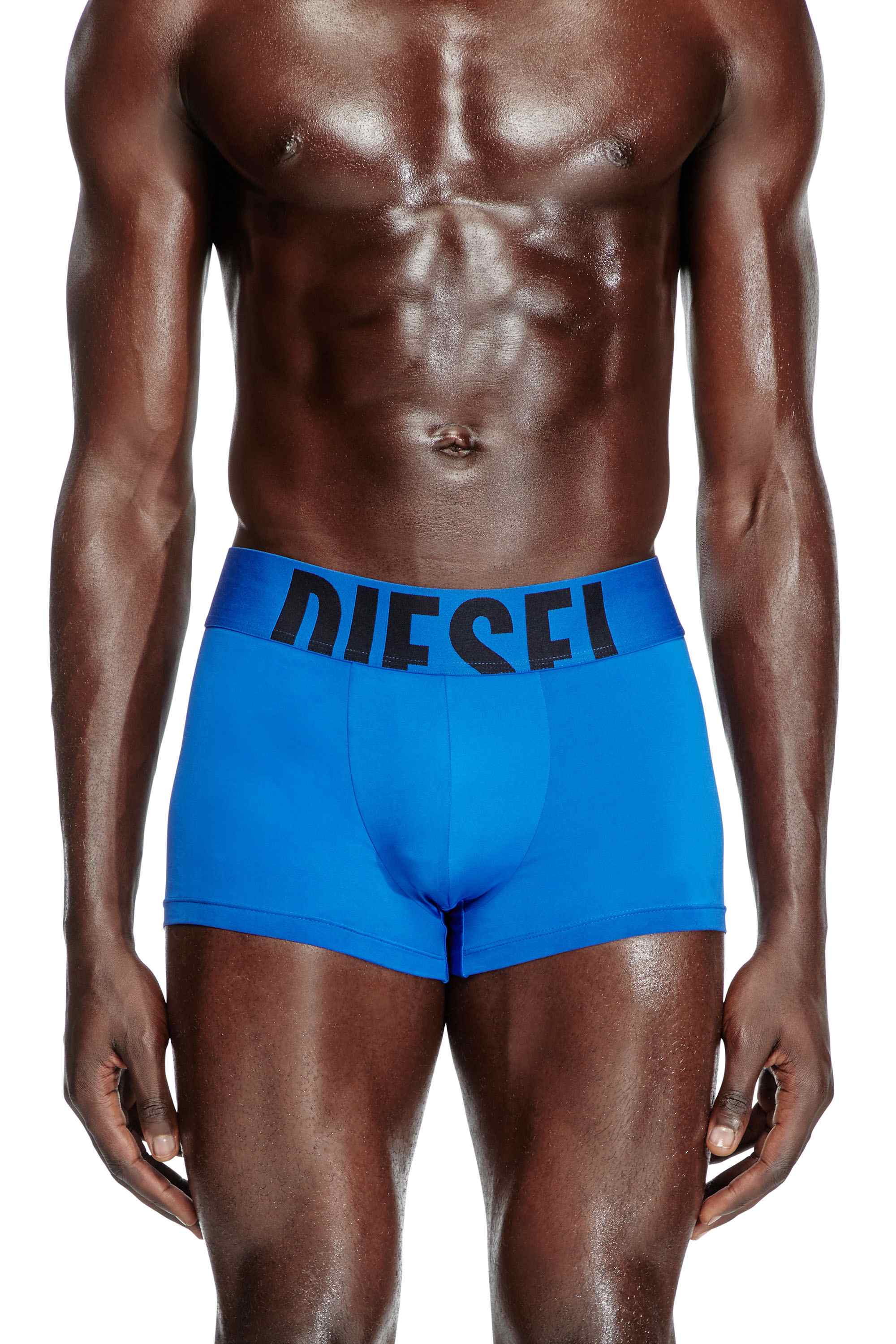 Blue Three-pack boxer briefs in microfibre