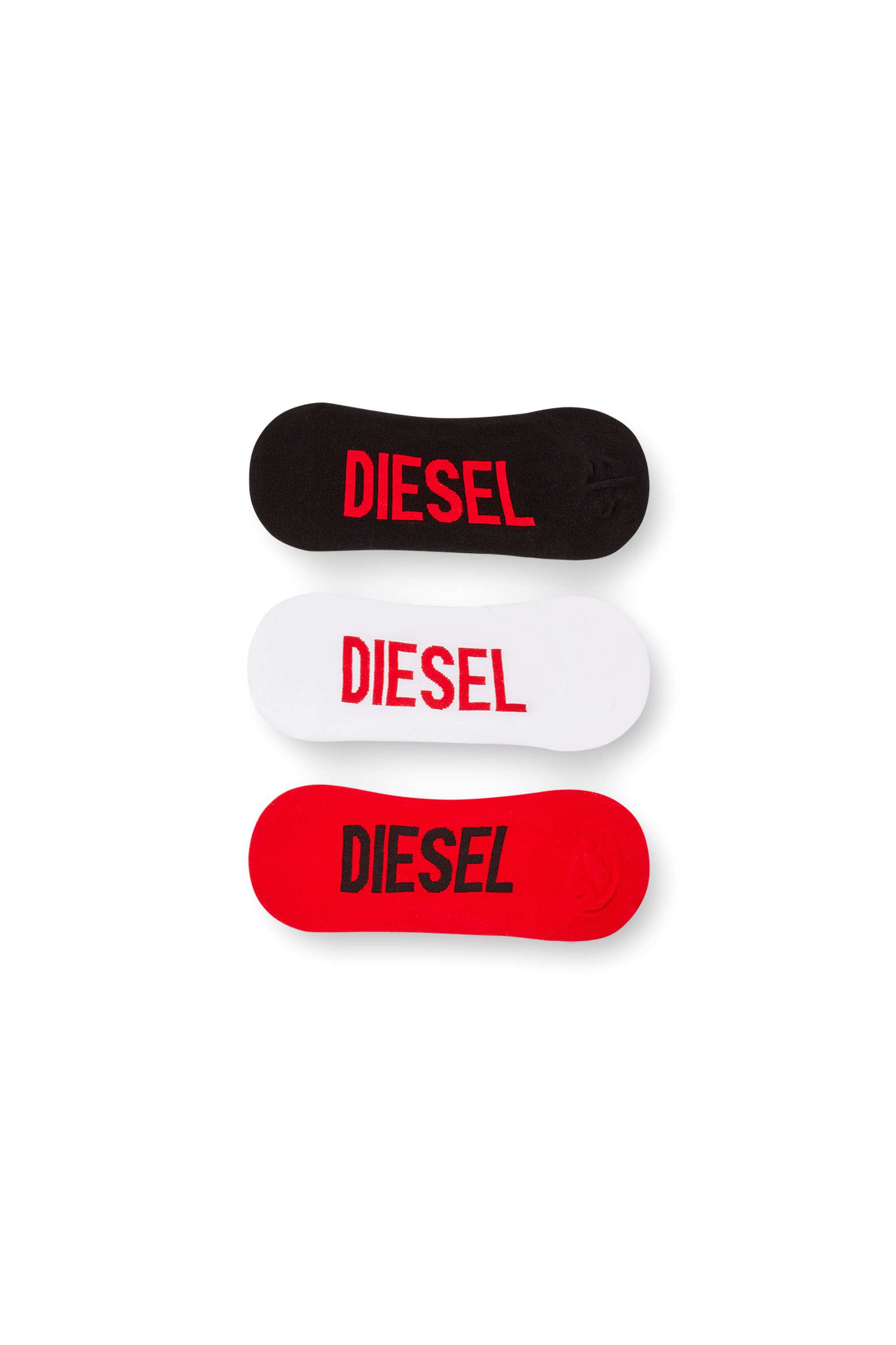 Black Three-pack no-show socks