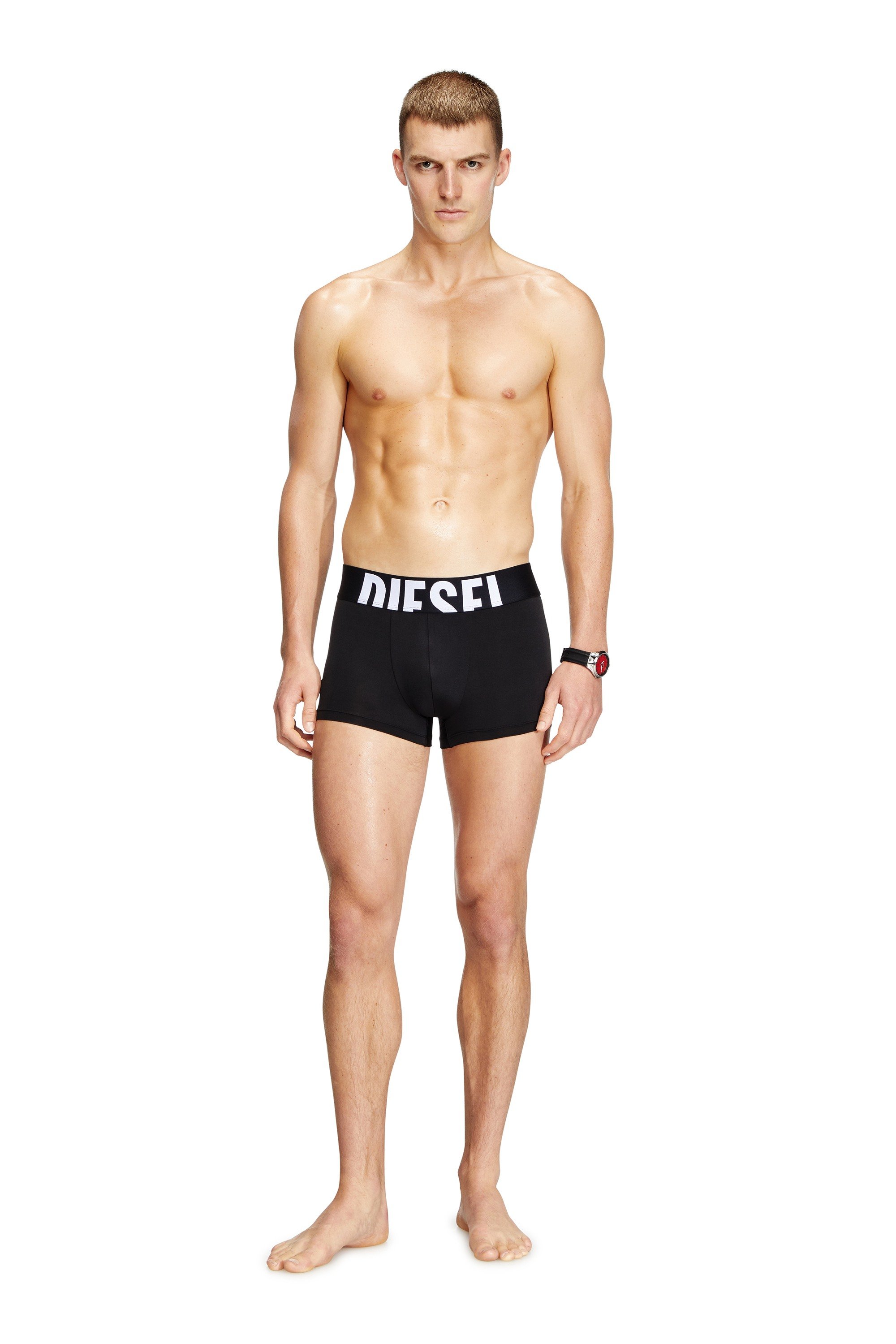 Black Boxer briefs with cut-off logo