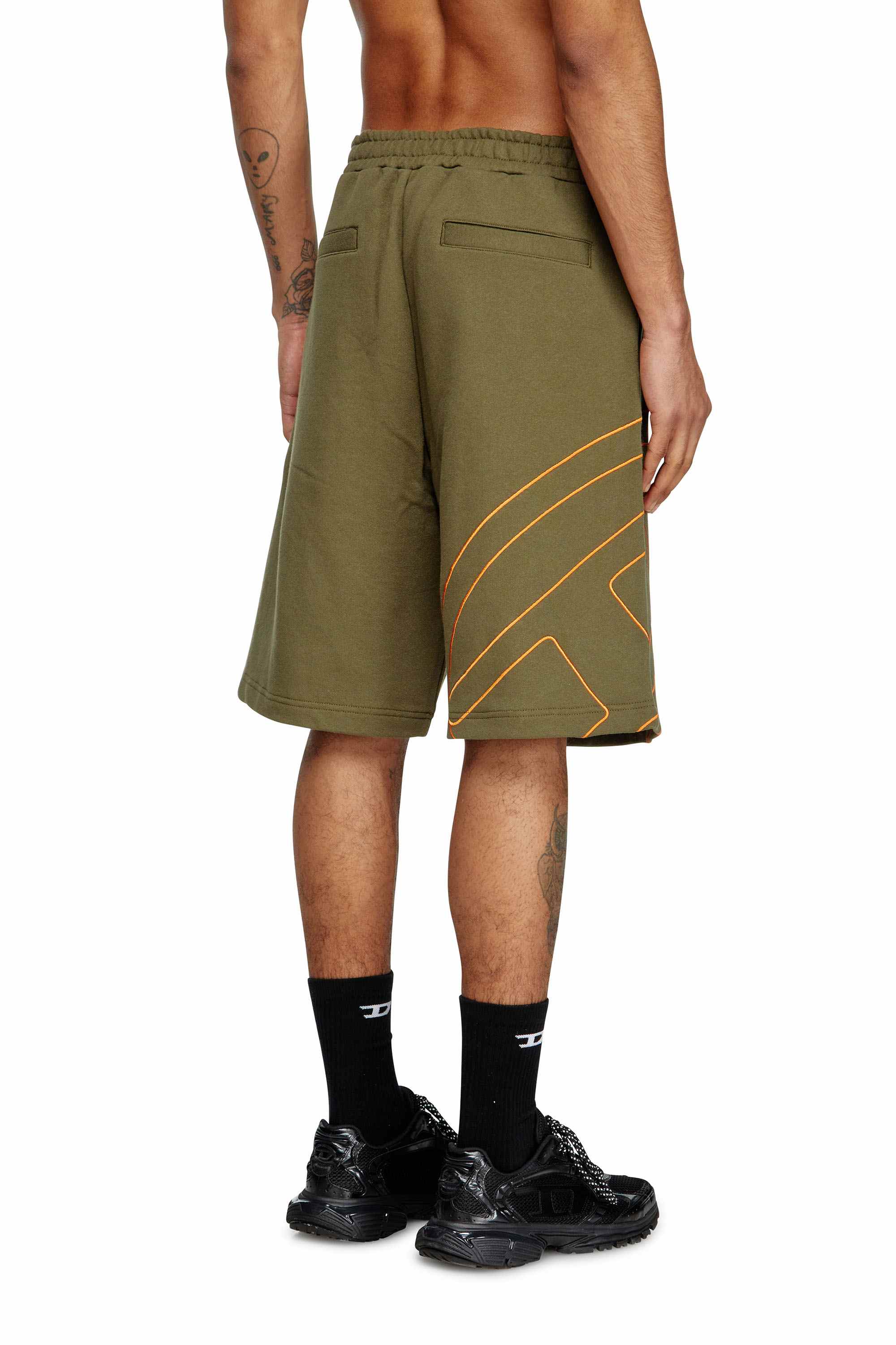 Green  Sweat shorts with maxi D logo