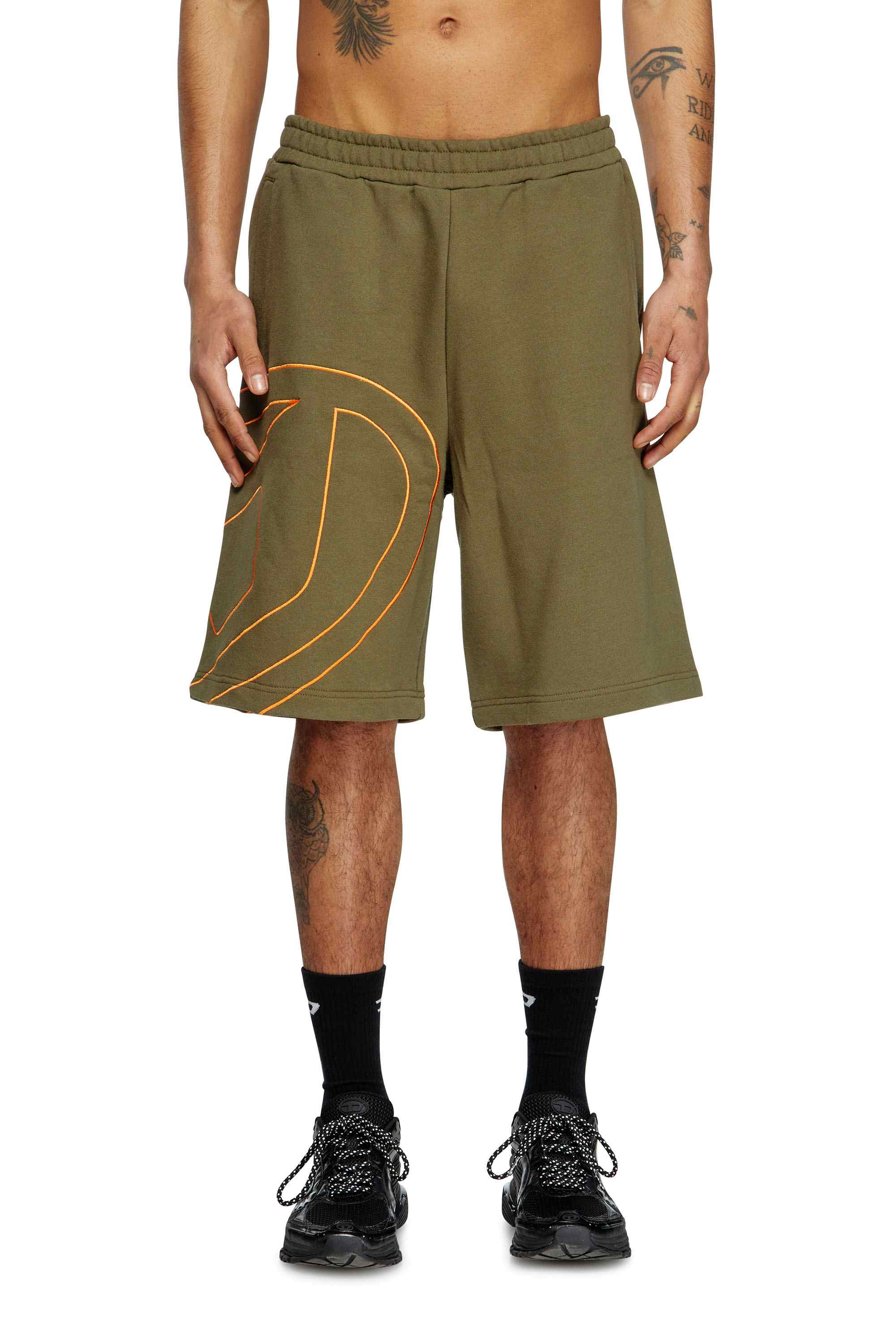 Green  Sweat shorts with maxi D logo