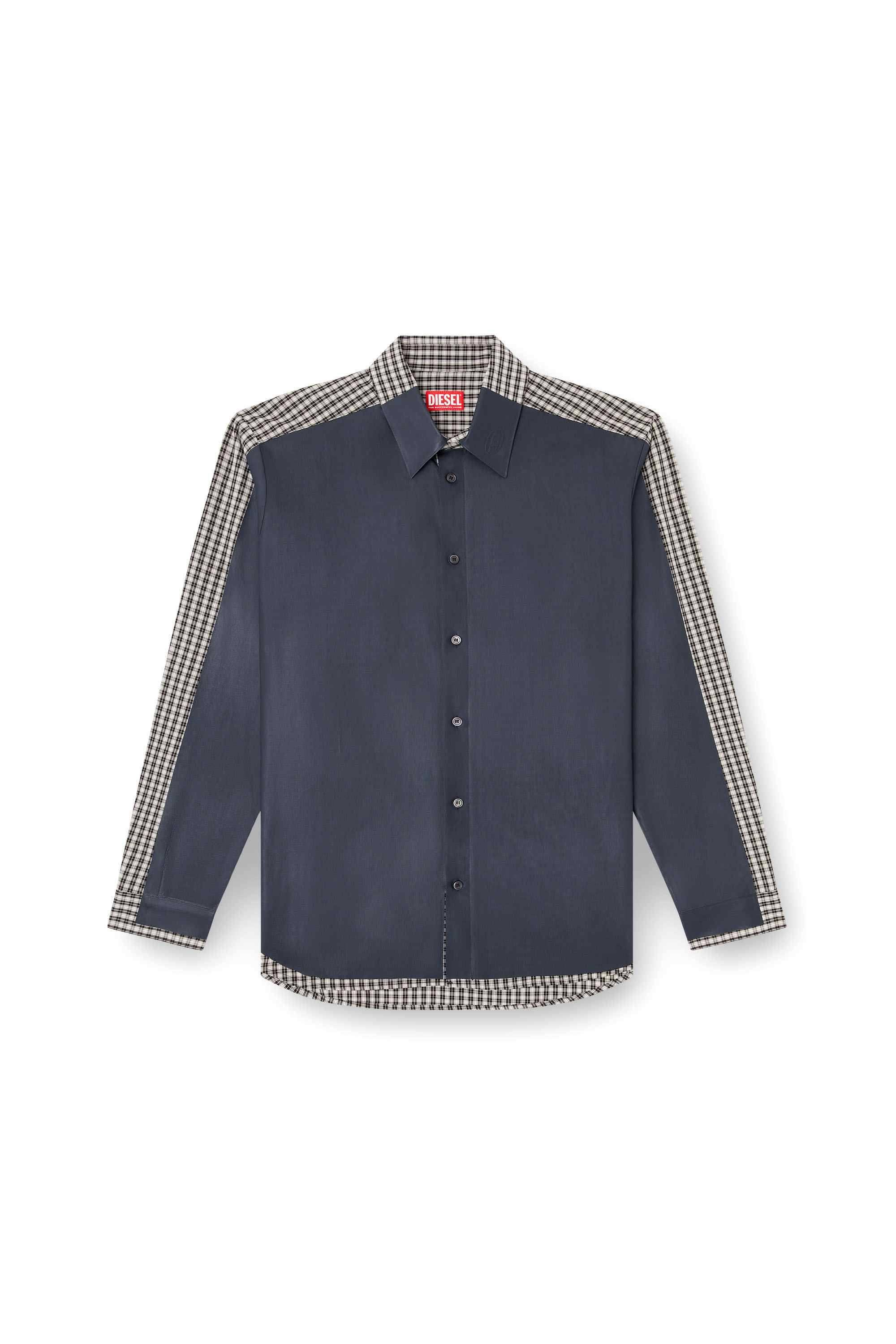 Black and White Check shirt with coated front