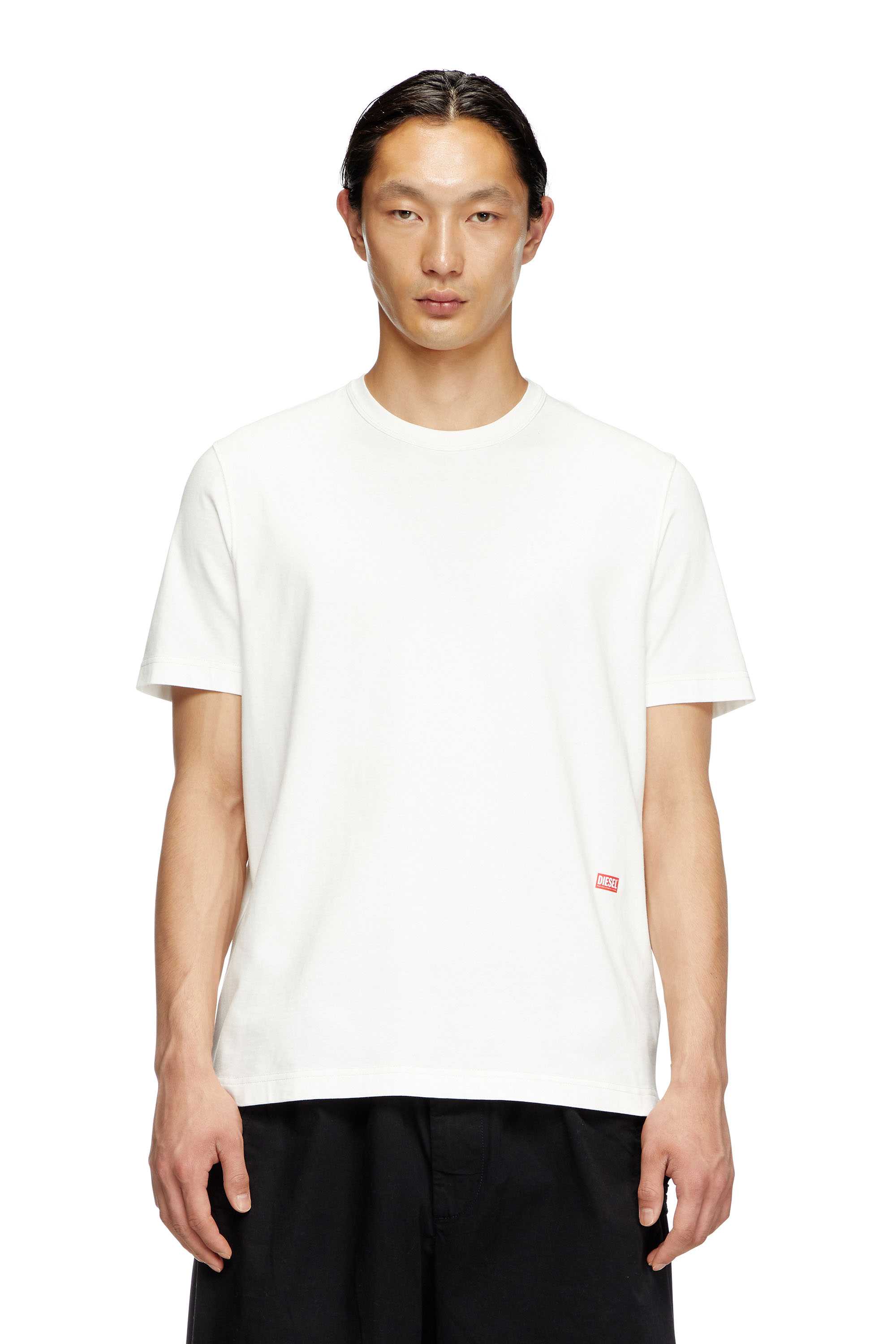 White T-shirt with runway set print