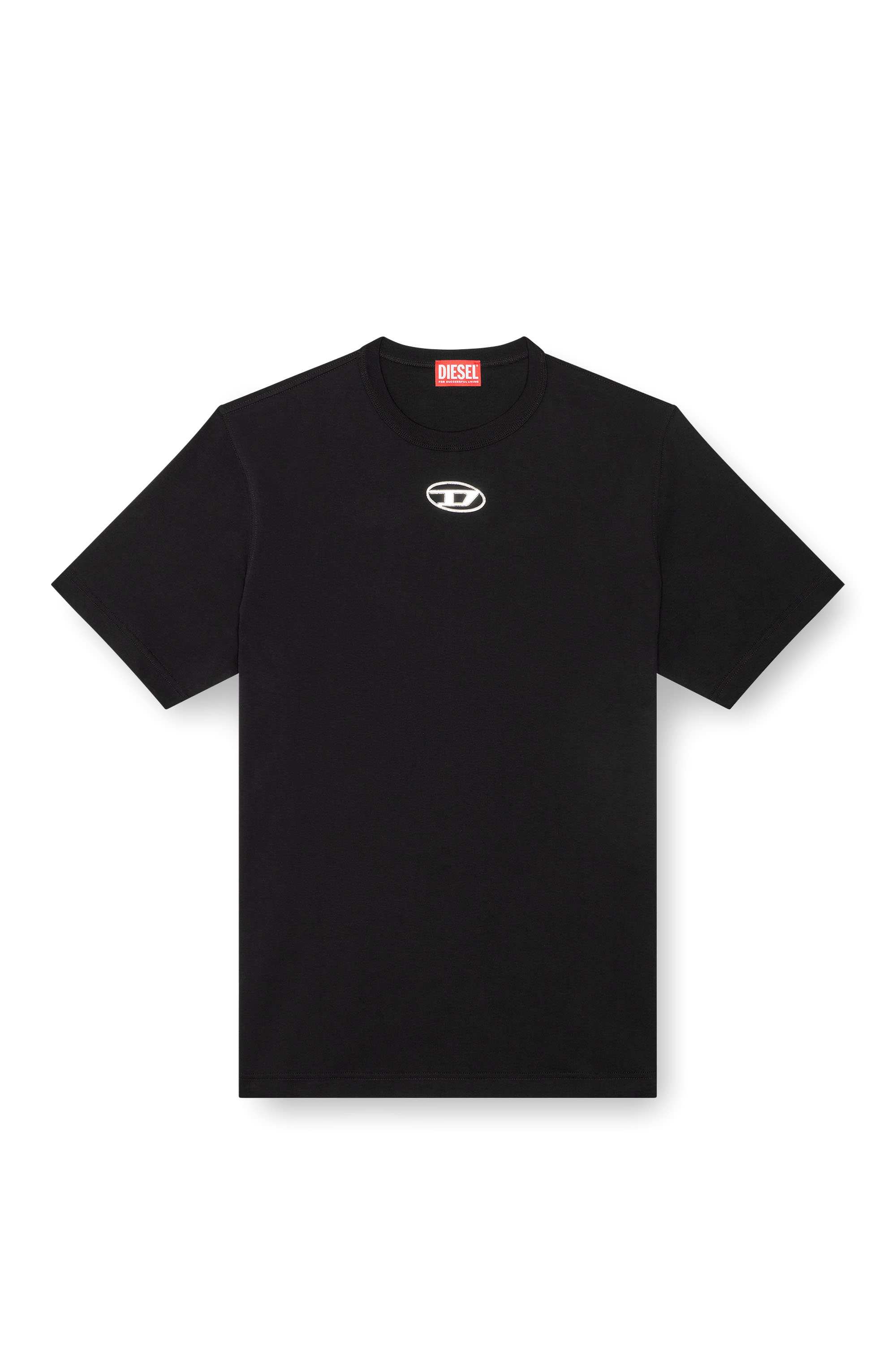 Black T-shirt with metallic Oval D