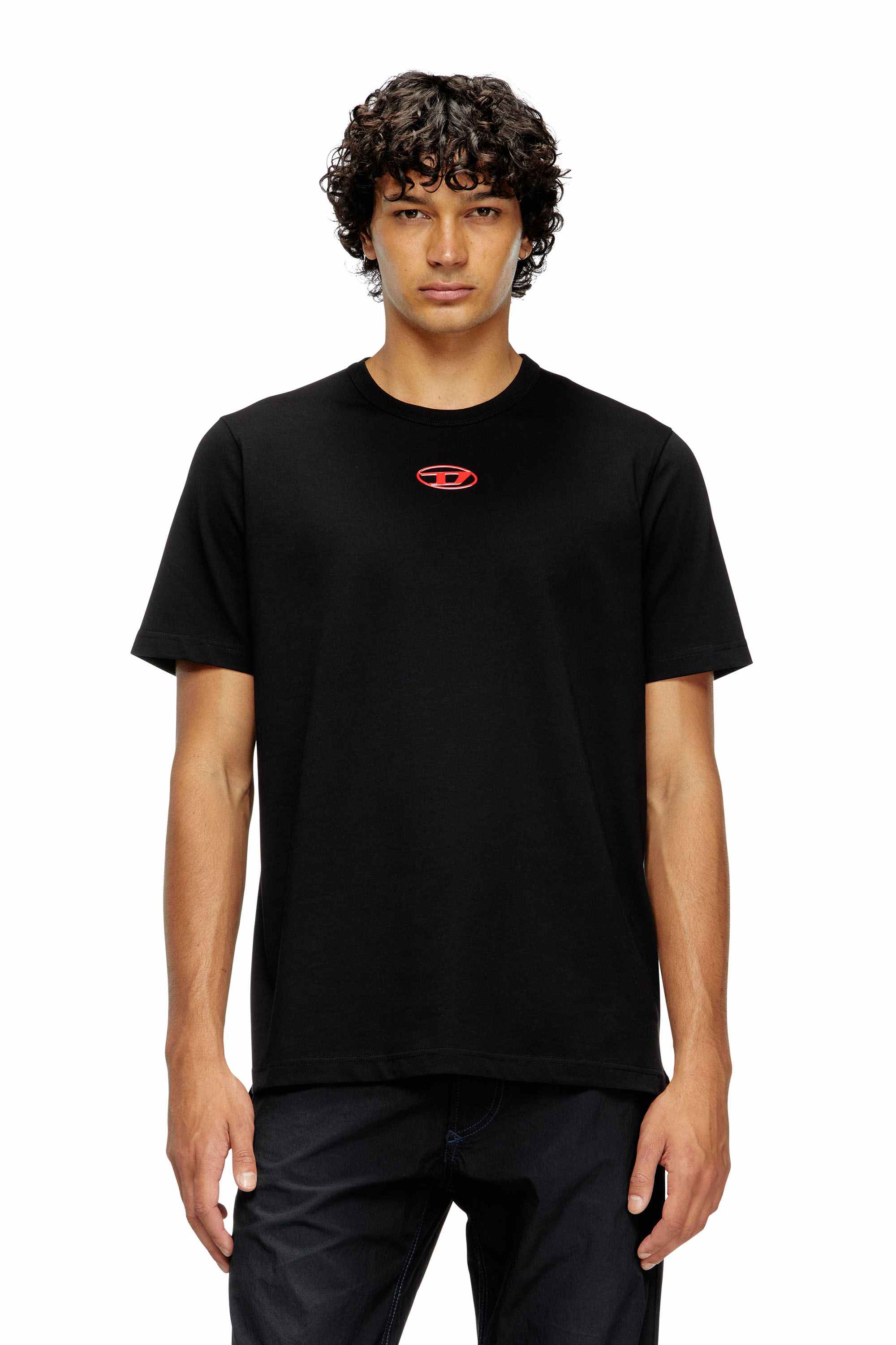 Black T-shirt with metallic Oval D
