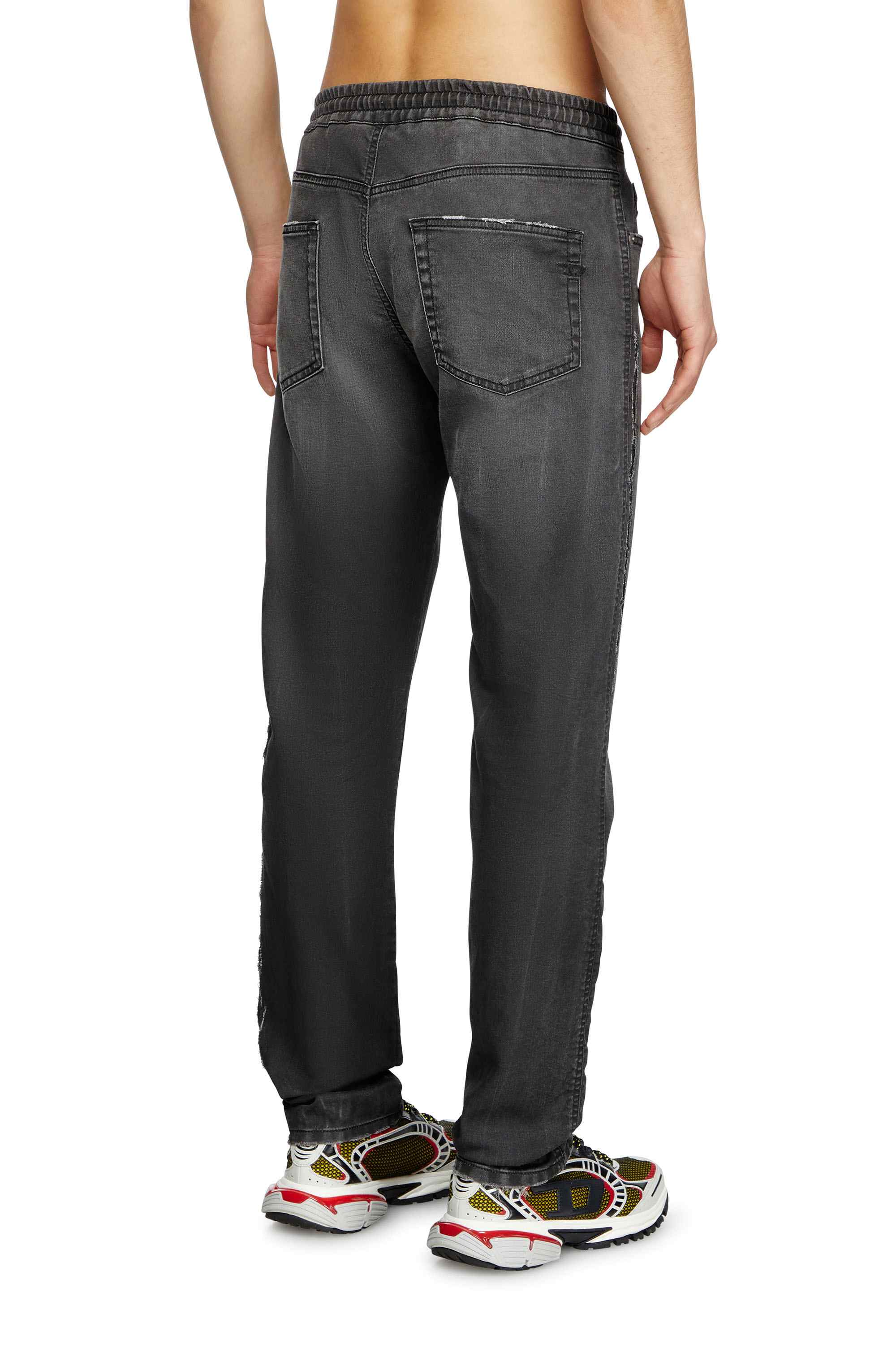 Black and Dark Grey 2060 D-Strukt Jogg Slim Fit Jeans