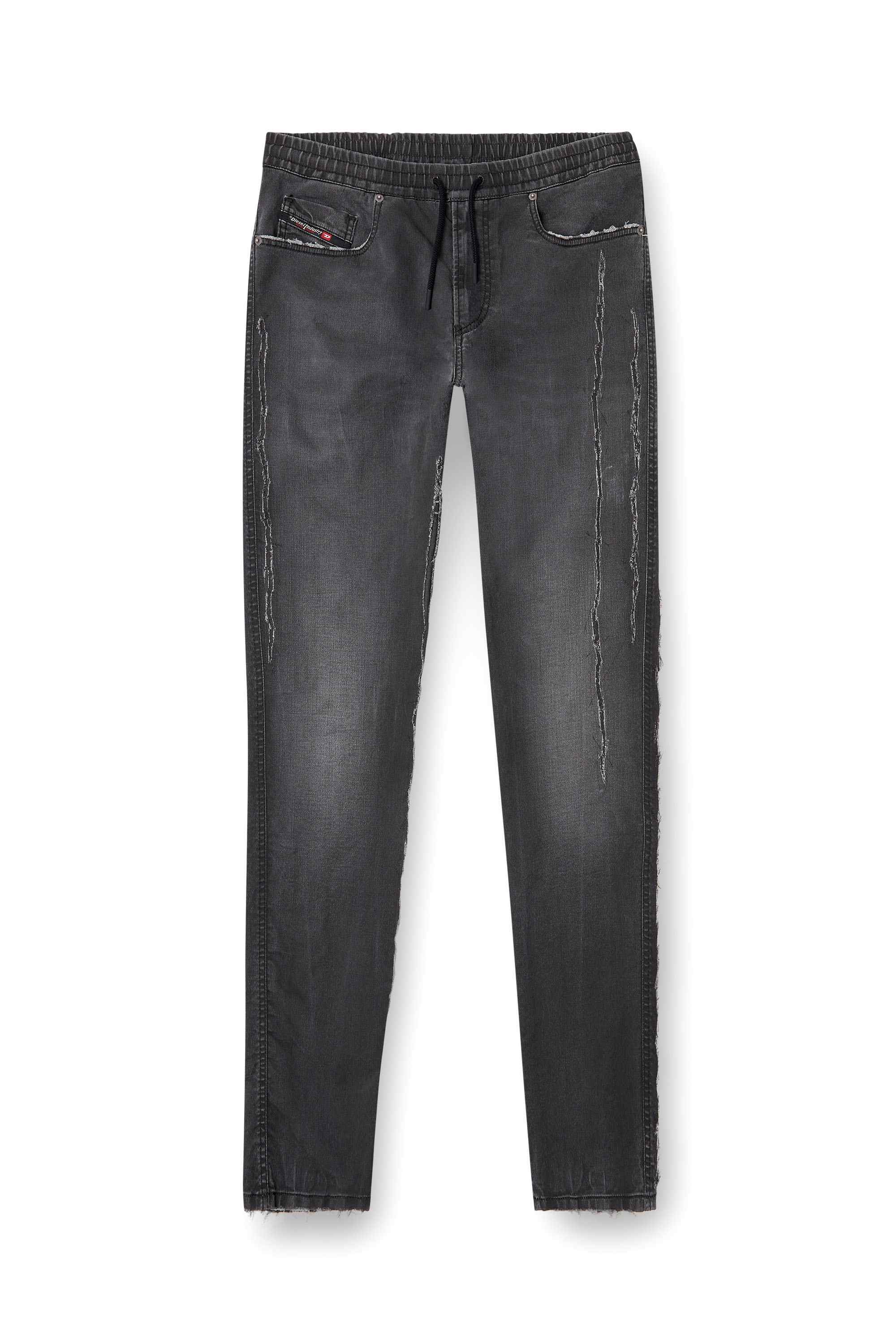 Black and Dark Grey 2060 D-Strukt Jogg Slim Fit Jeans