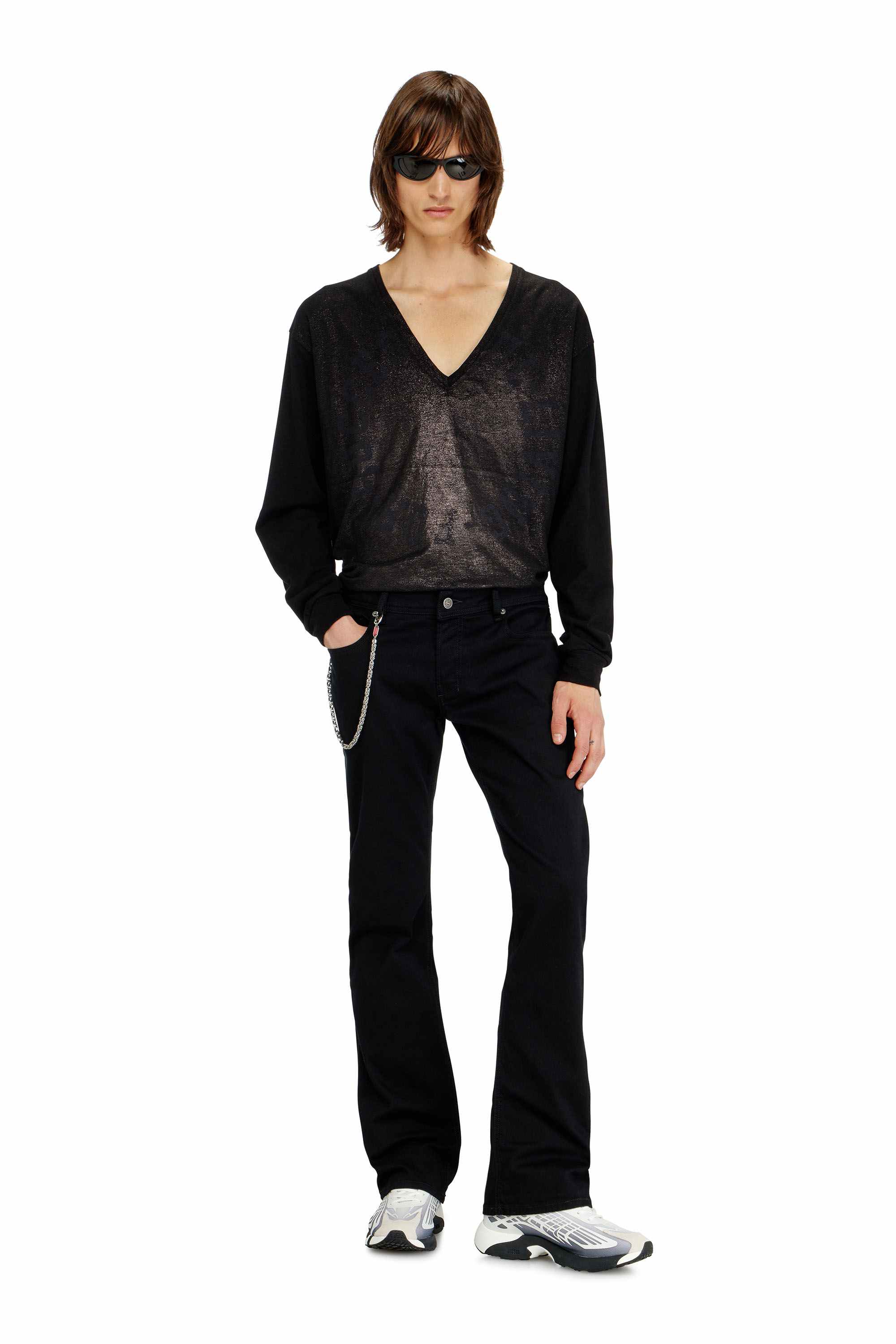 Black/Dark grey Bootcut Jeans Low Waist 2007 Zatiny